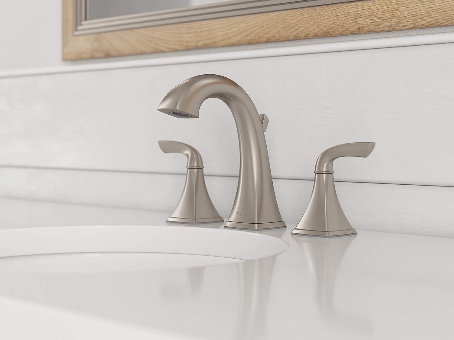 Bronson Widespread Double Handle Deck Mount Bath Faucet