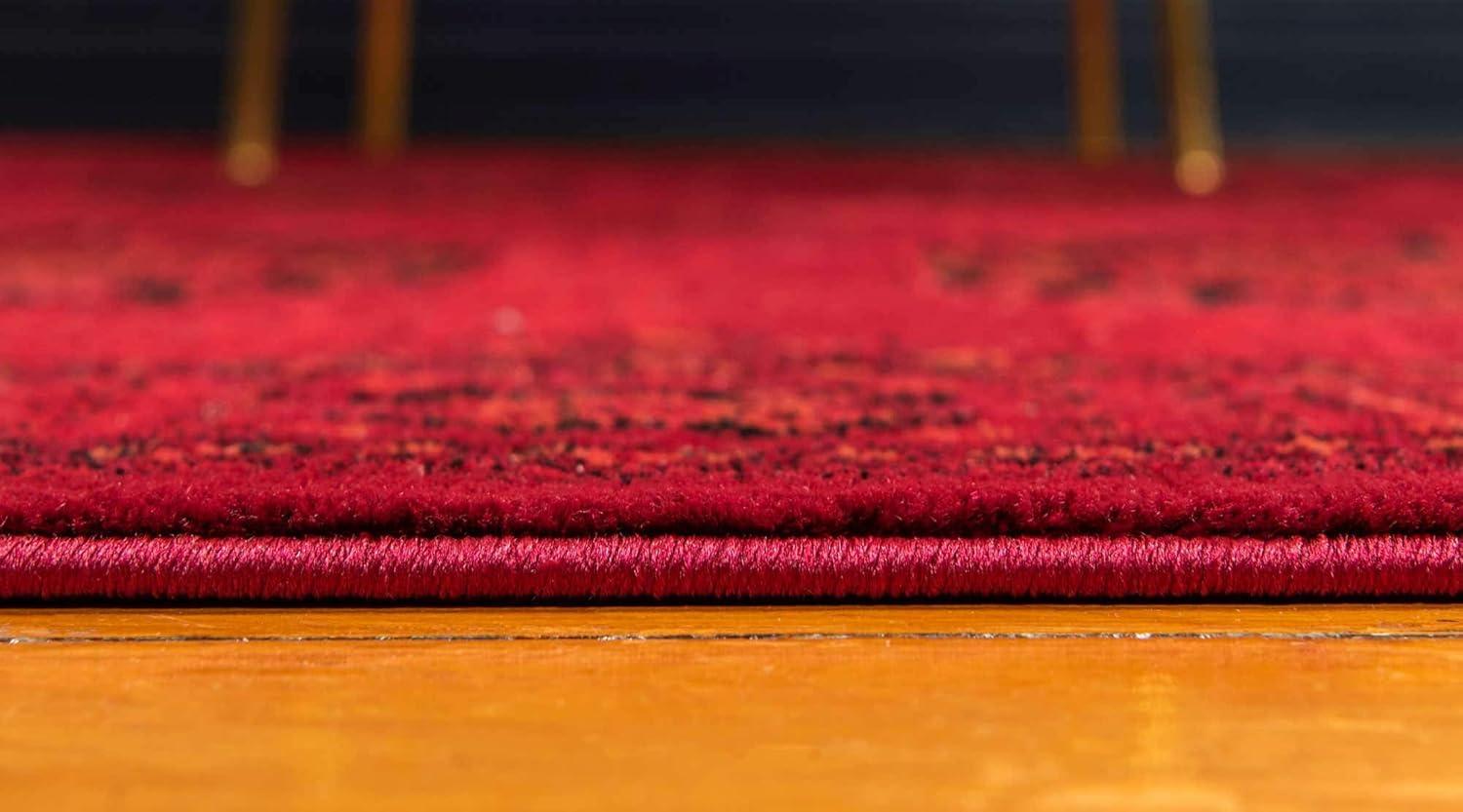 Unique Loom Tekke Rug , 4' 1" x 6' 1" ,Red