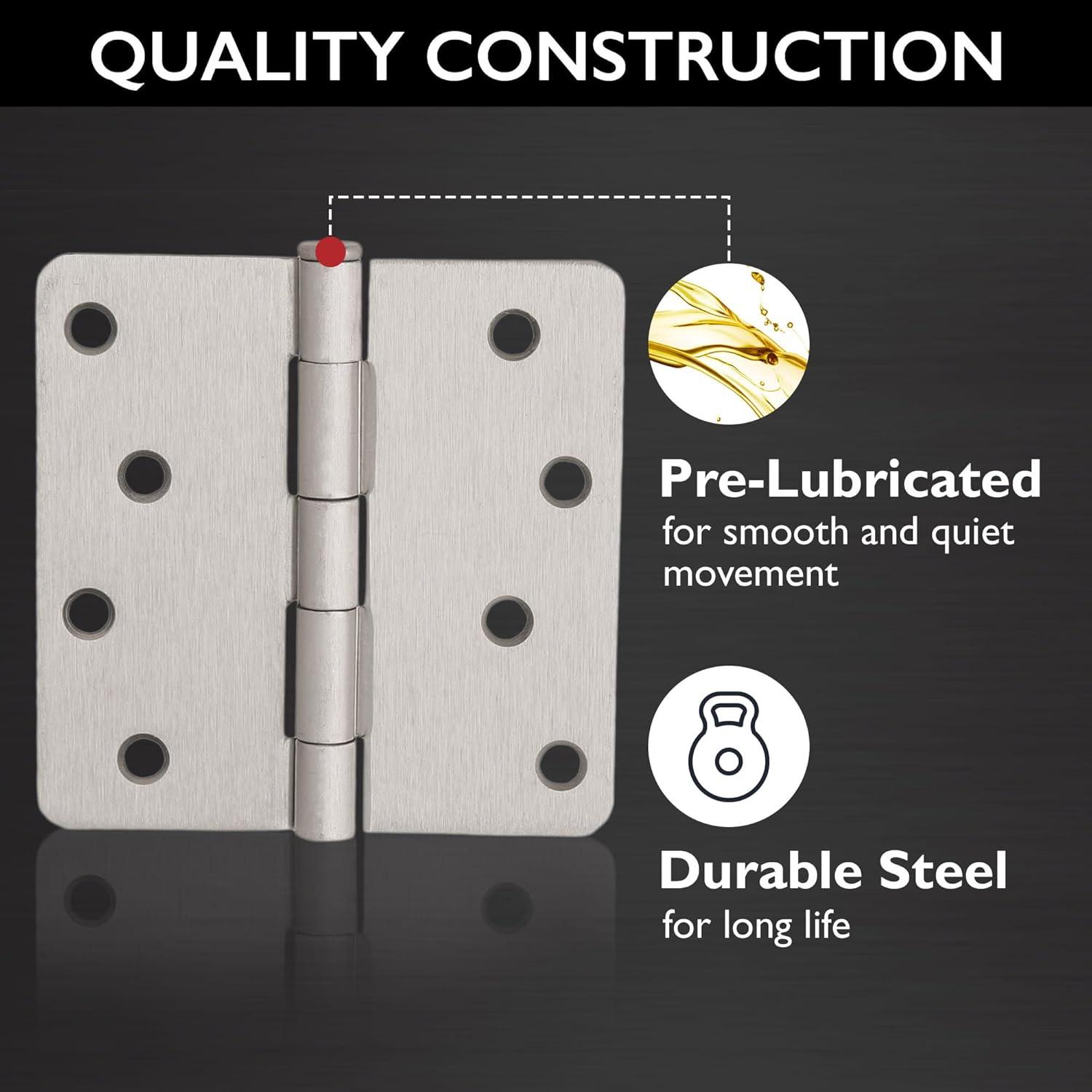 Design House 4" H x 4" W Butt Bearing Door Hinges (Set of 10)