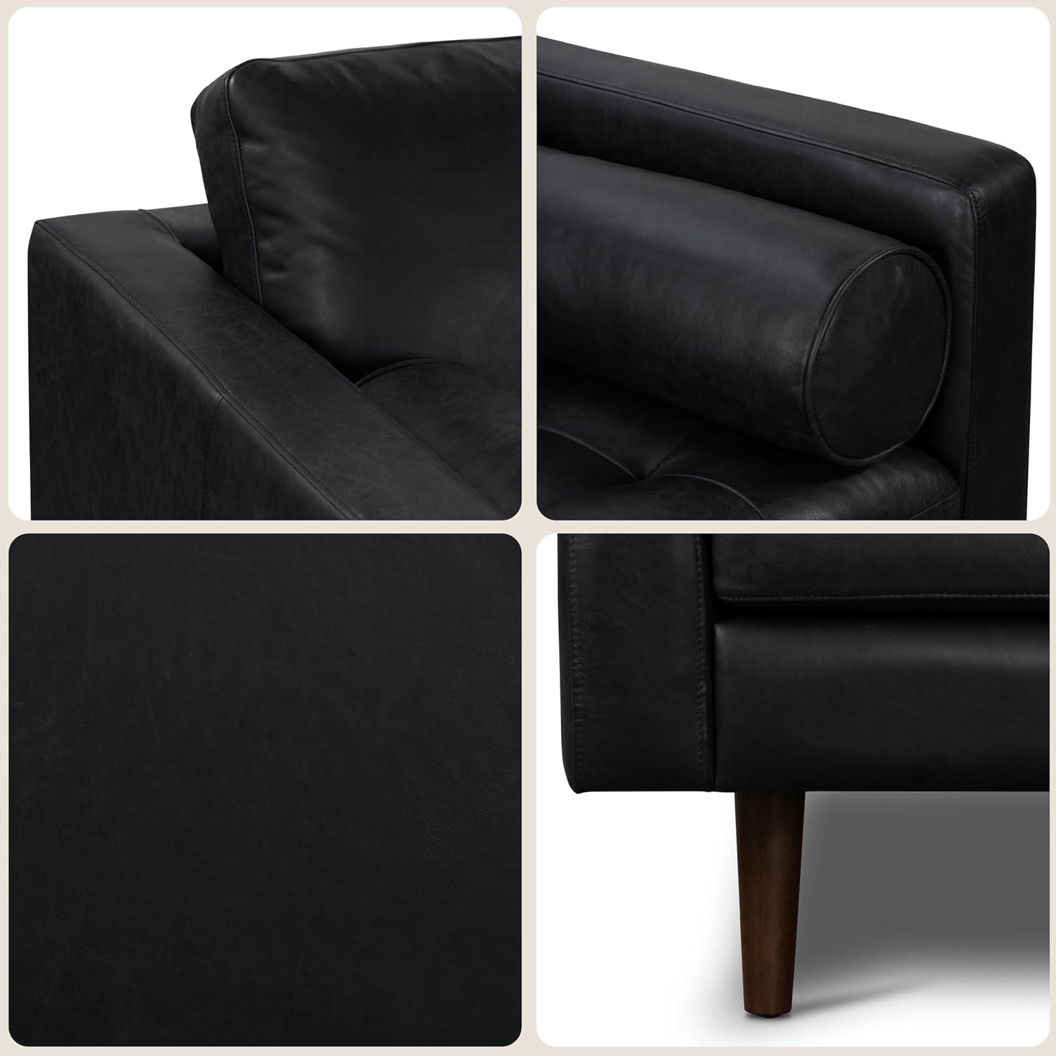 Athan Full-Grain Italian Genuine Leather Bench