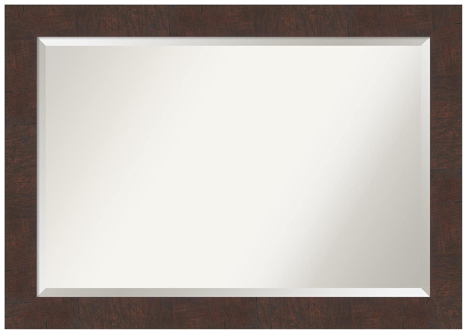 Wildwood Brown Distressed Walnut Rectangular Wall Mirror