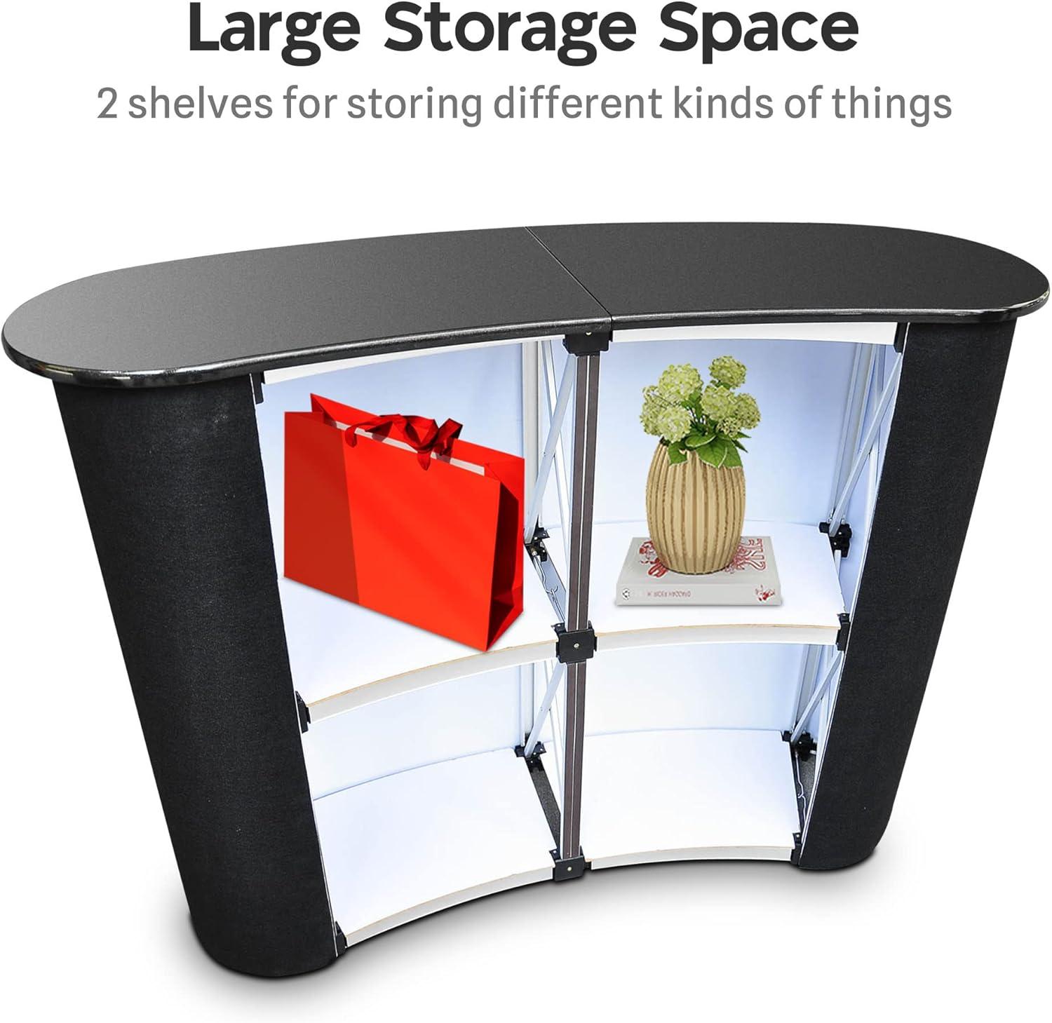 Yescom Portable Pop Up Podium Counter Table Stand Promotion Retail Trade Show Display