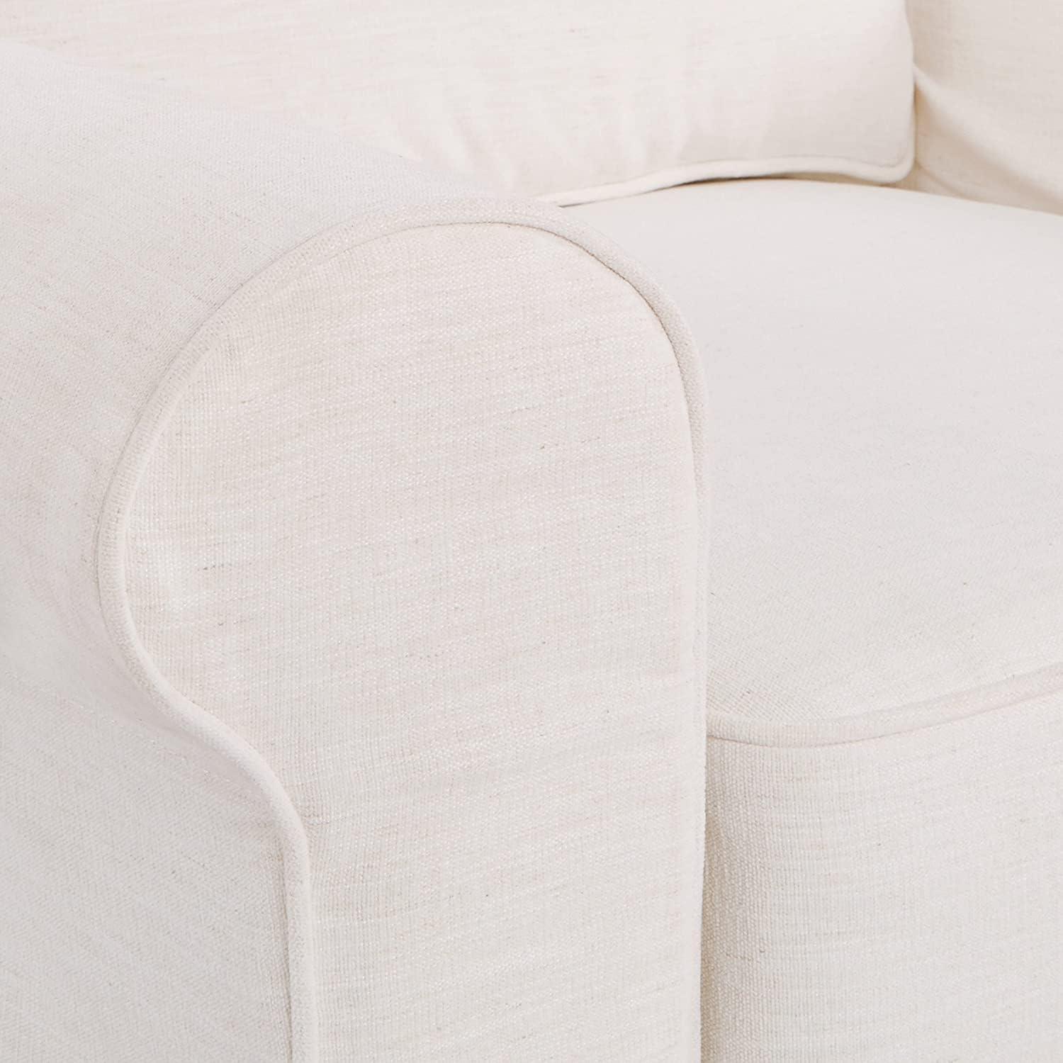 Ashton Chair with Ivory Beige Fabric Slip Cover