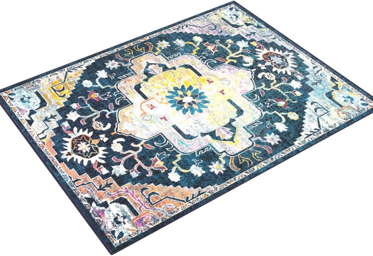 Crystal CRS501 Loomed Indoor Area Rug - Navy/Fuchsia - 8'x10' - Safavieh