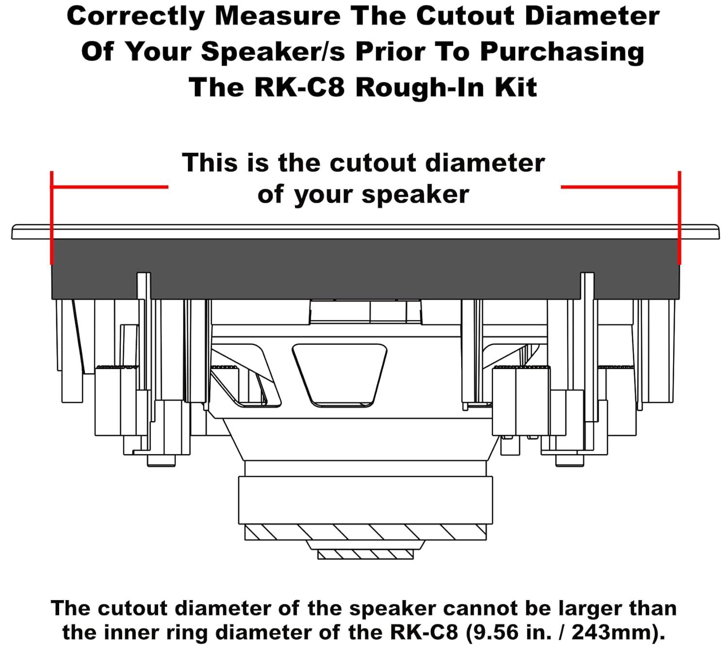 Earthquake Sound RK-C8 Rough-In Kit for 8" Ceiling Speakers (Pair)