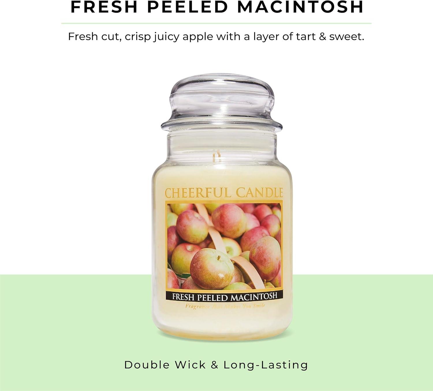 Fresh Peeled Macintosh Scented Yellow Paraffin Jar Candle