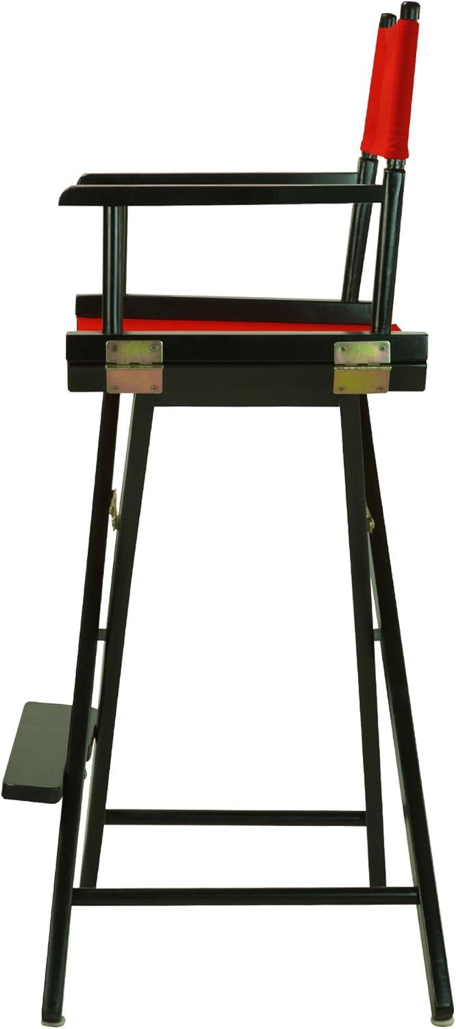 30" Director's Chair Black Frame-Red Canvas