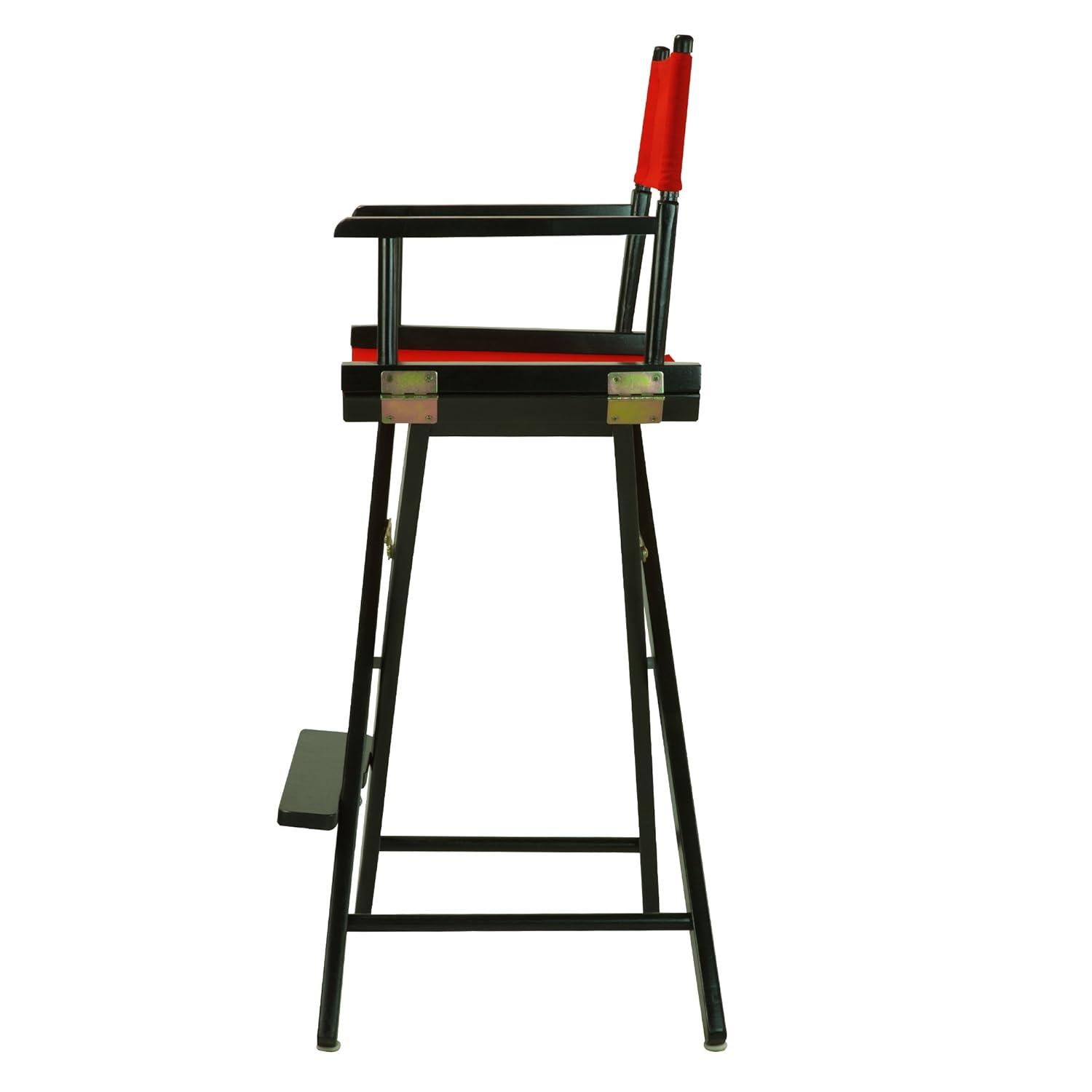 30" Director's Chair Black Frame-Red Canvas