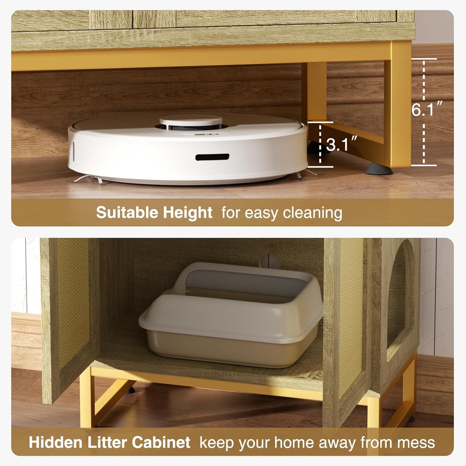 Archie & Oscar™ Cat Litter Box Enclosure With Cat Scratch Pad