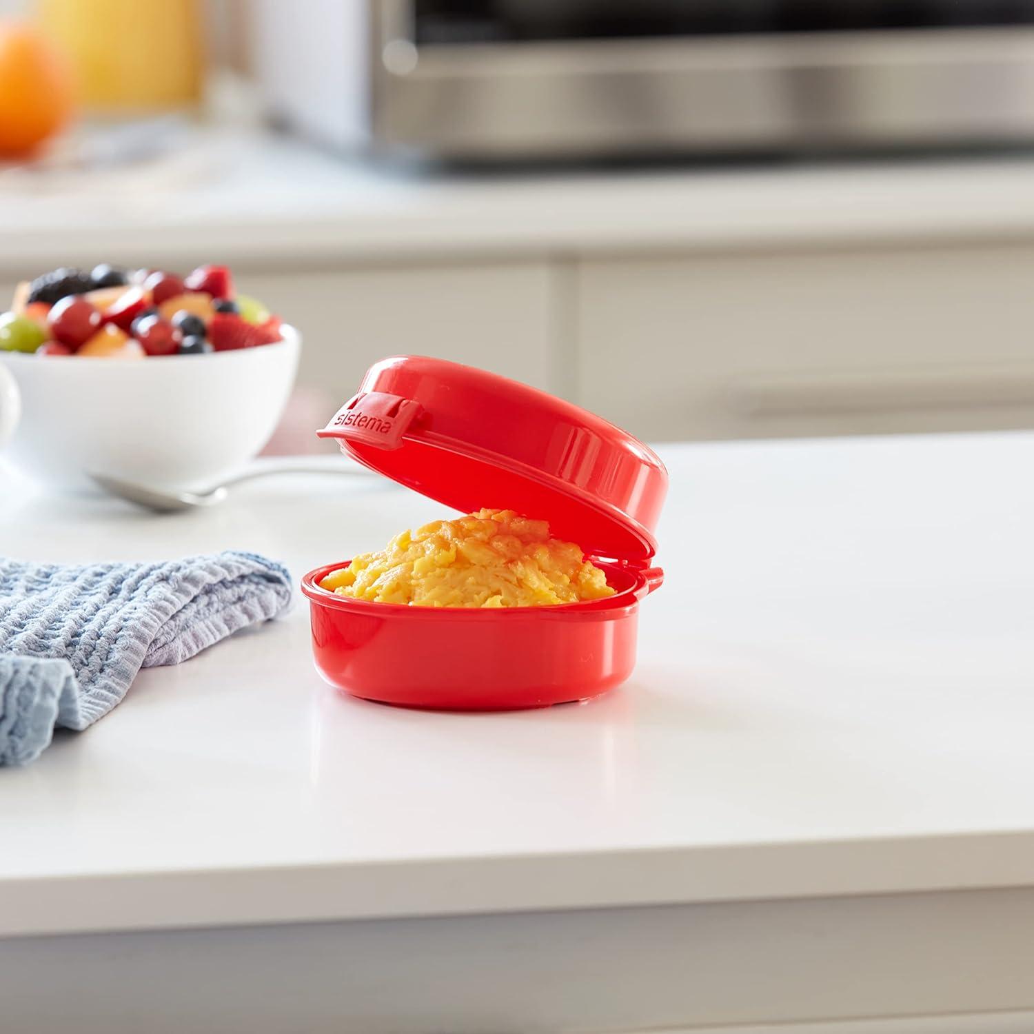 Sistema Microwave Cookware Easy Eggs, Red, 9.16 Oz/271 ml Single Breakfast
