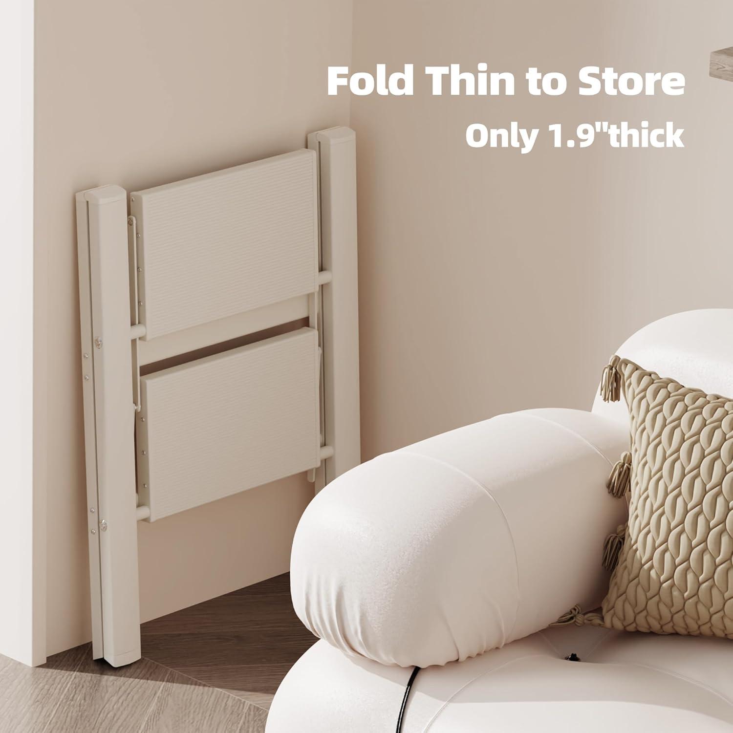 WFX Utility™ Lightweight 2 Step Ladder With Anti-Slip Wide Pedals, 330Lbs Capacity Durable Aluminum Step Stool For Home, Office, And Library