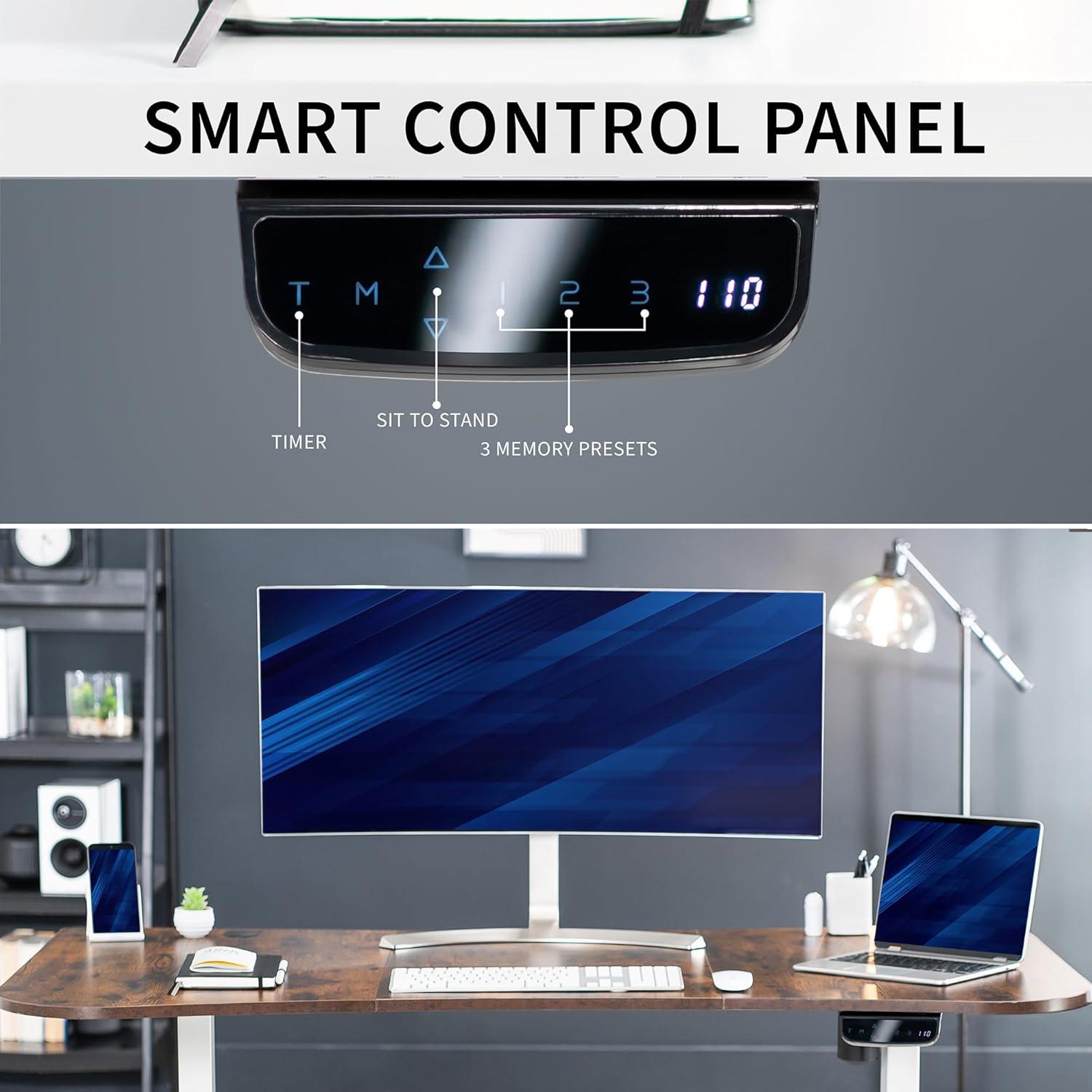 63" x 32" Electric Desk with Touch Screen Memory Controller, 2E1B Series