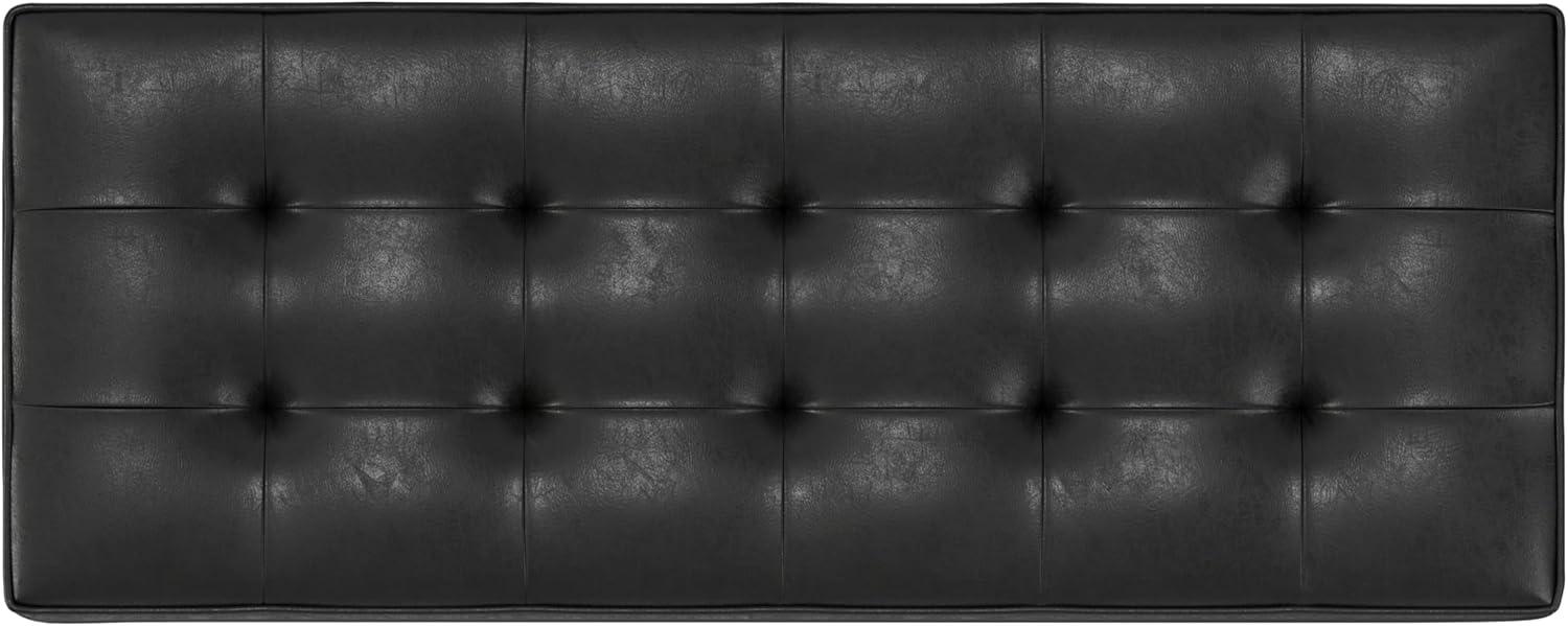 Simpli Home Cosmopolitan 44"W Transitional Tufted Storage Ottoman Bench with Lift Top