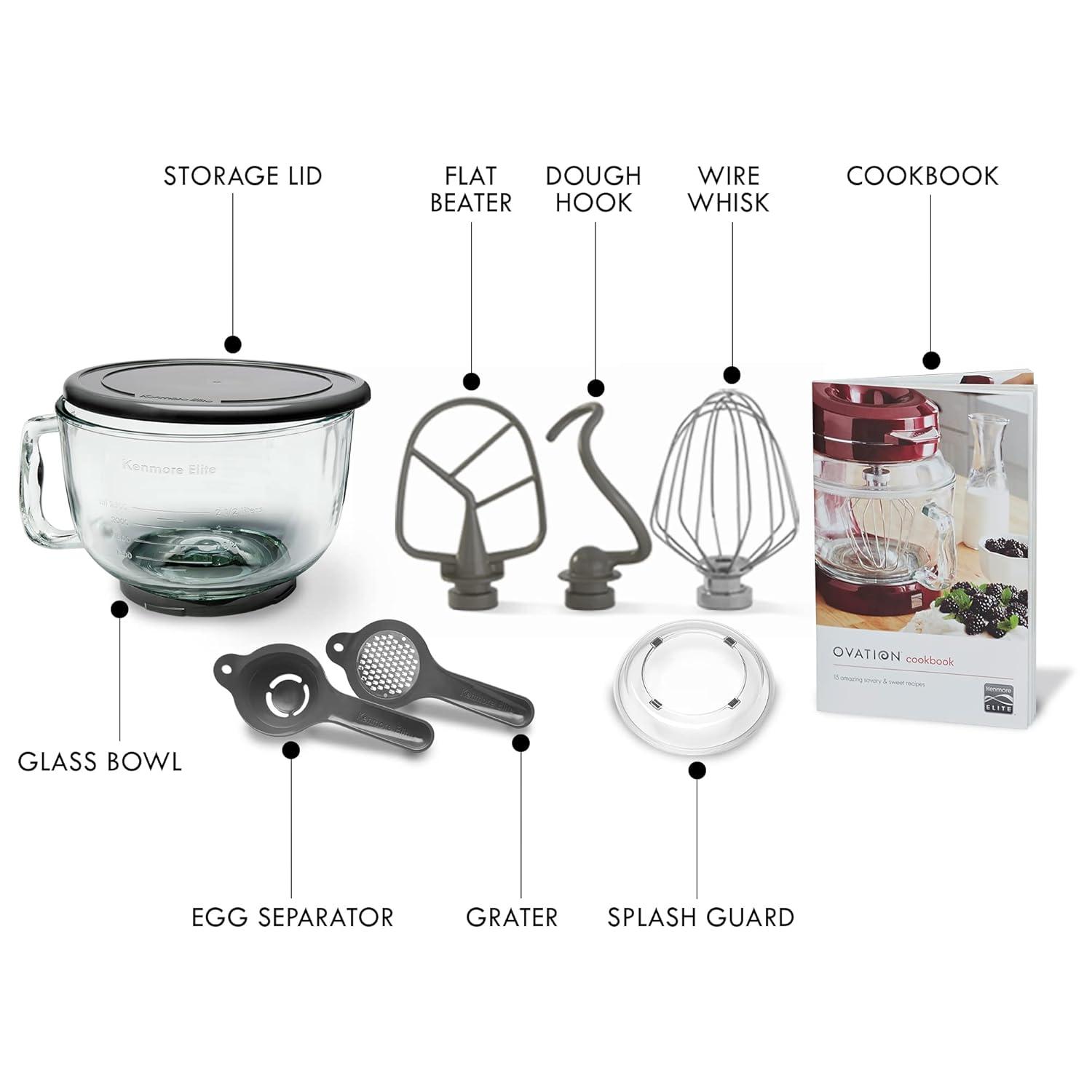 Kenmore KKEOVSMR Kenmore Elite Ovation 5 Qt. Stand Mixer with Pour-In Top, 500W