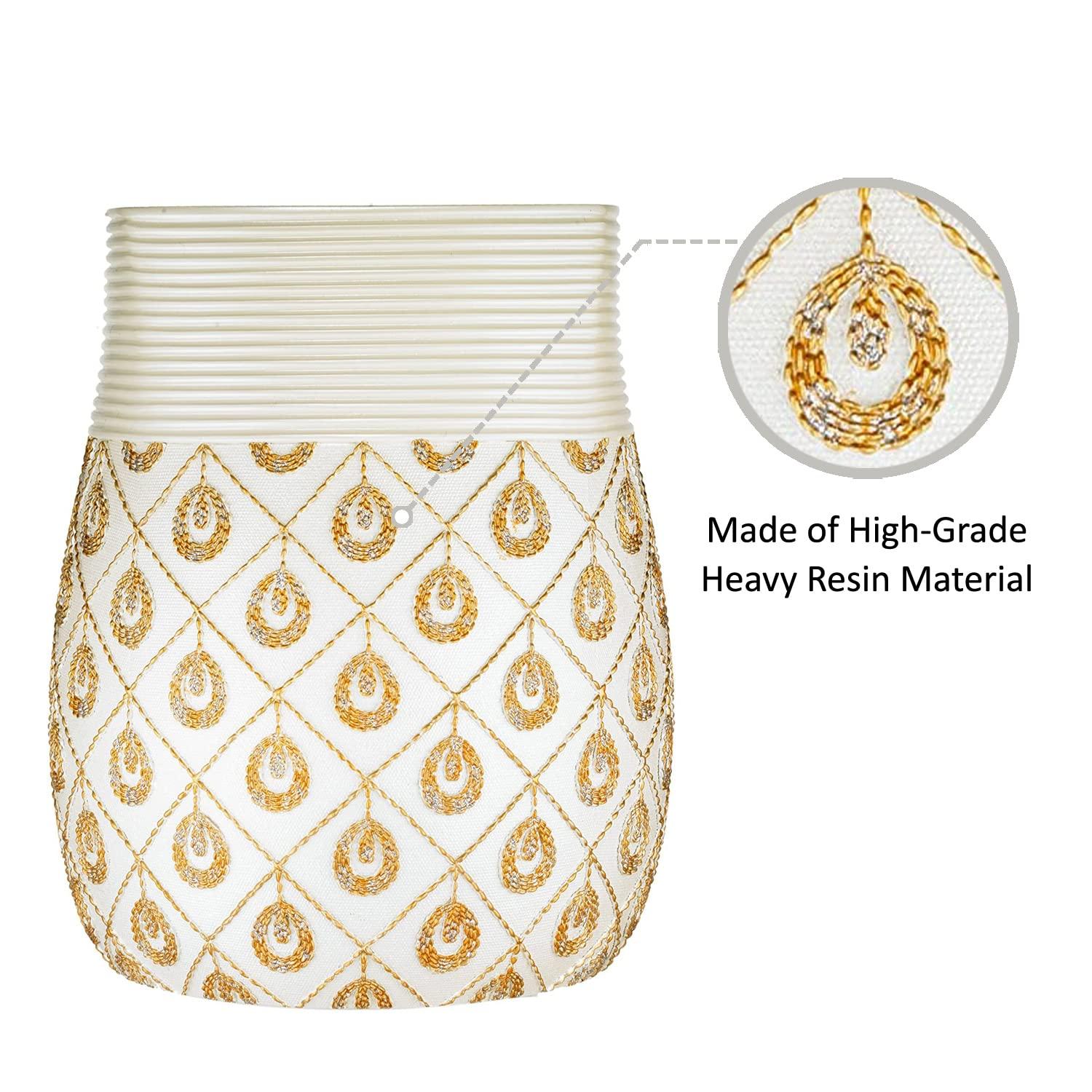 Popular Bath 843941 Seraphina Waste Basket,Ivory