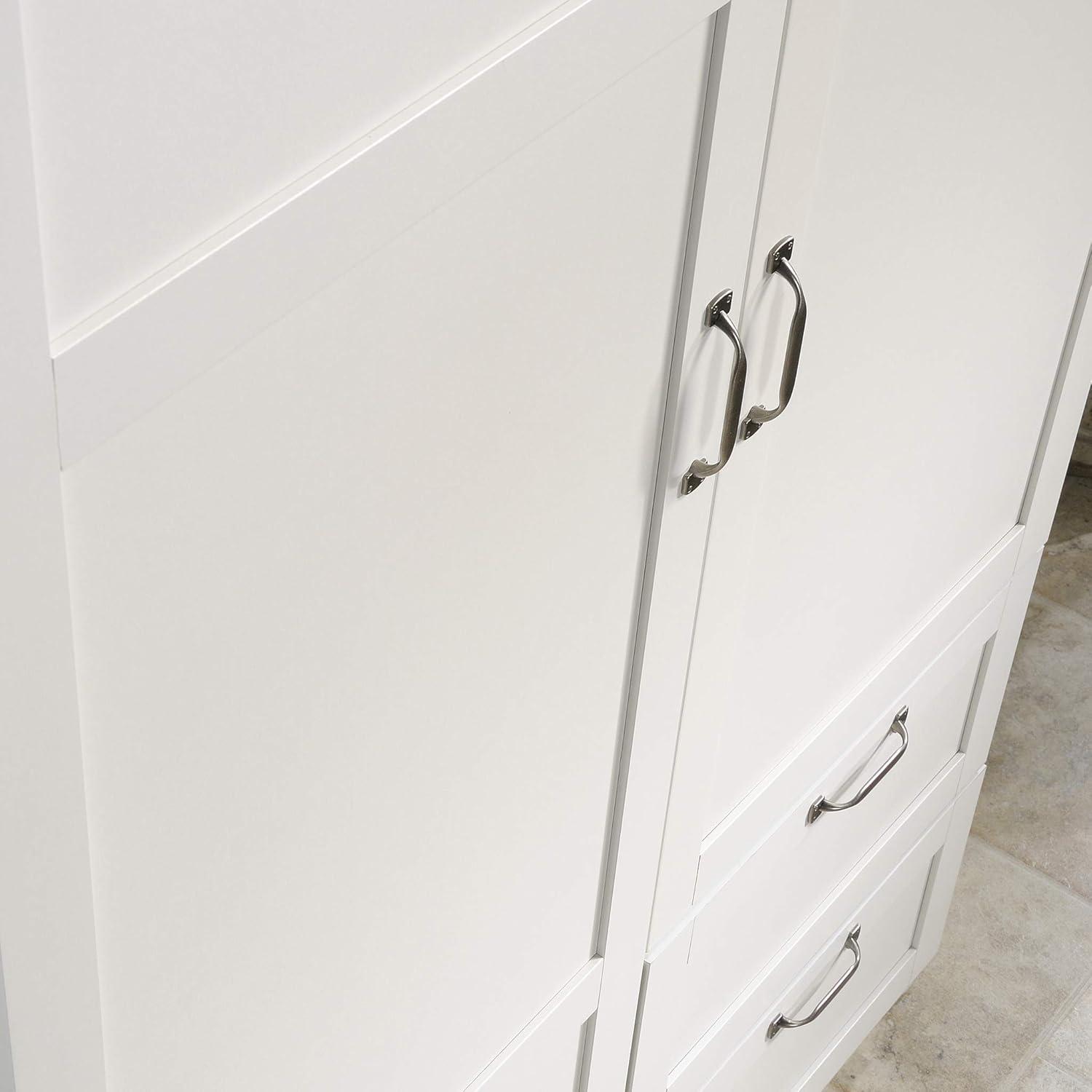 Sauder Wardrobe/Storage Cabinet, White Finish