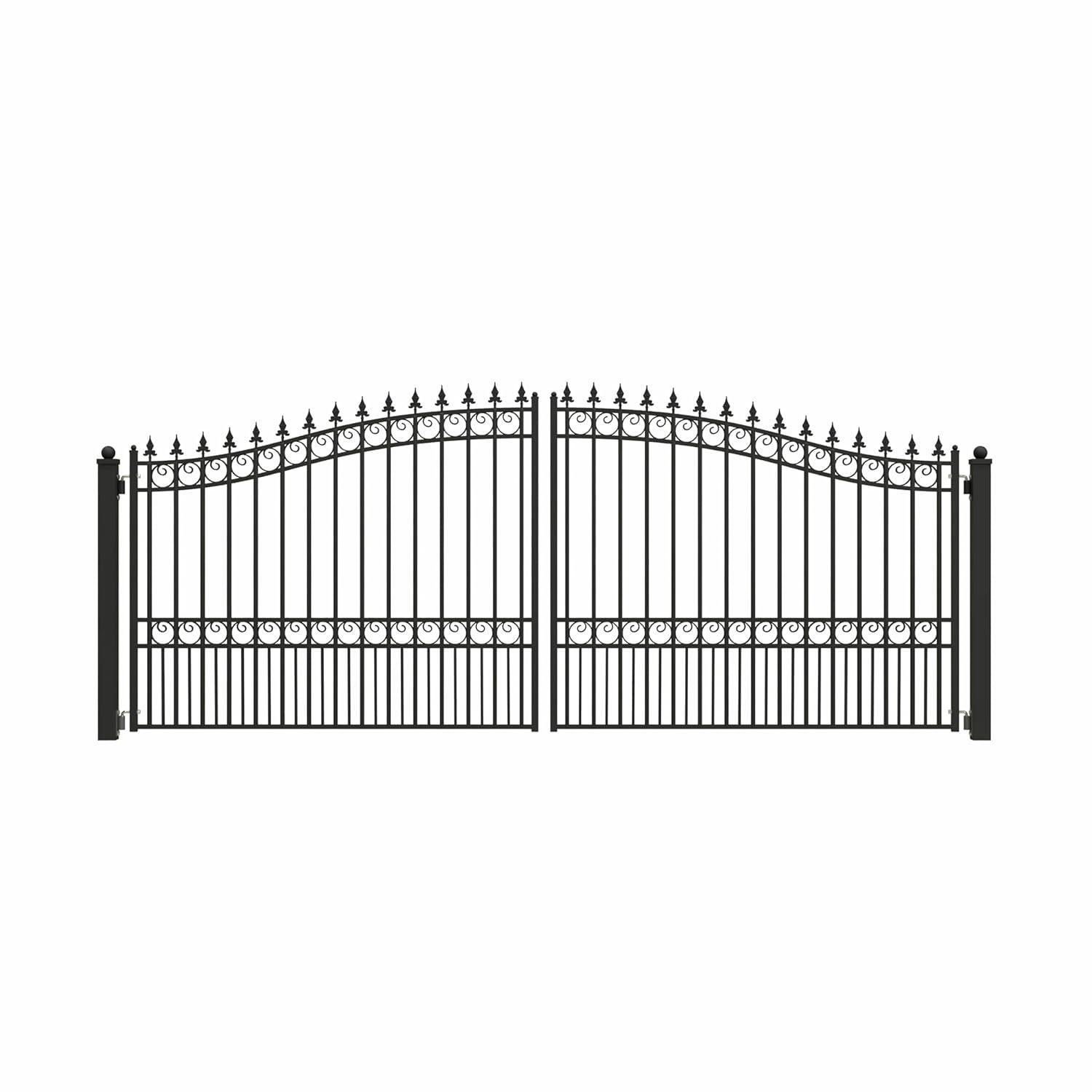 ALEKO Steel Dual Swing Driveway Gate - LONDON Style