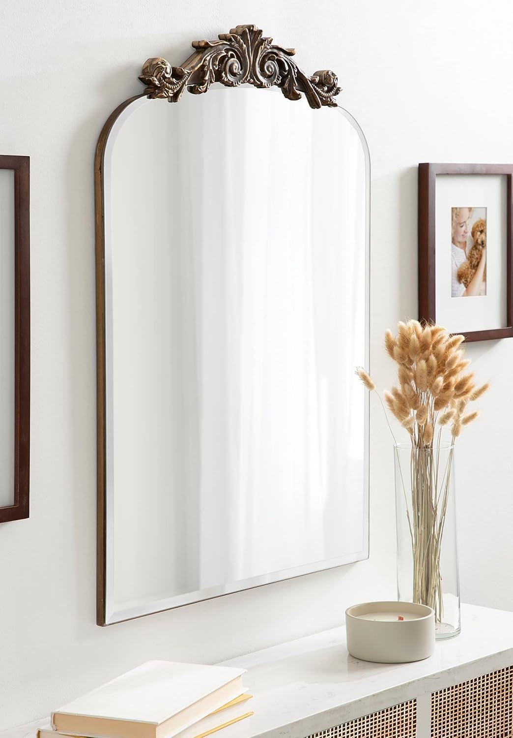 Kate and Laurel Arendahl Glass Arch Mirror, 20x30, Gold