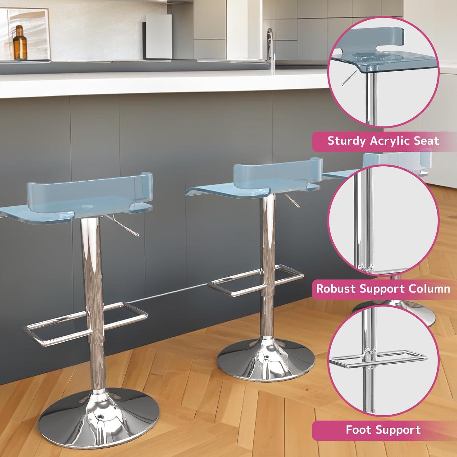 Counter and Barstools Chrome - Acme Furniture