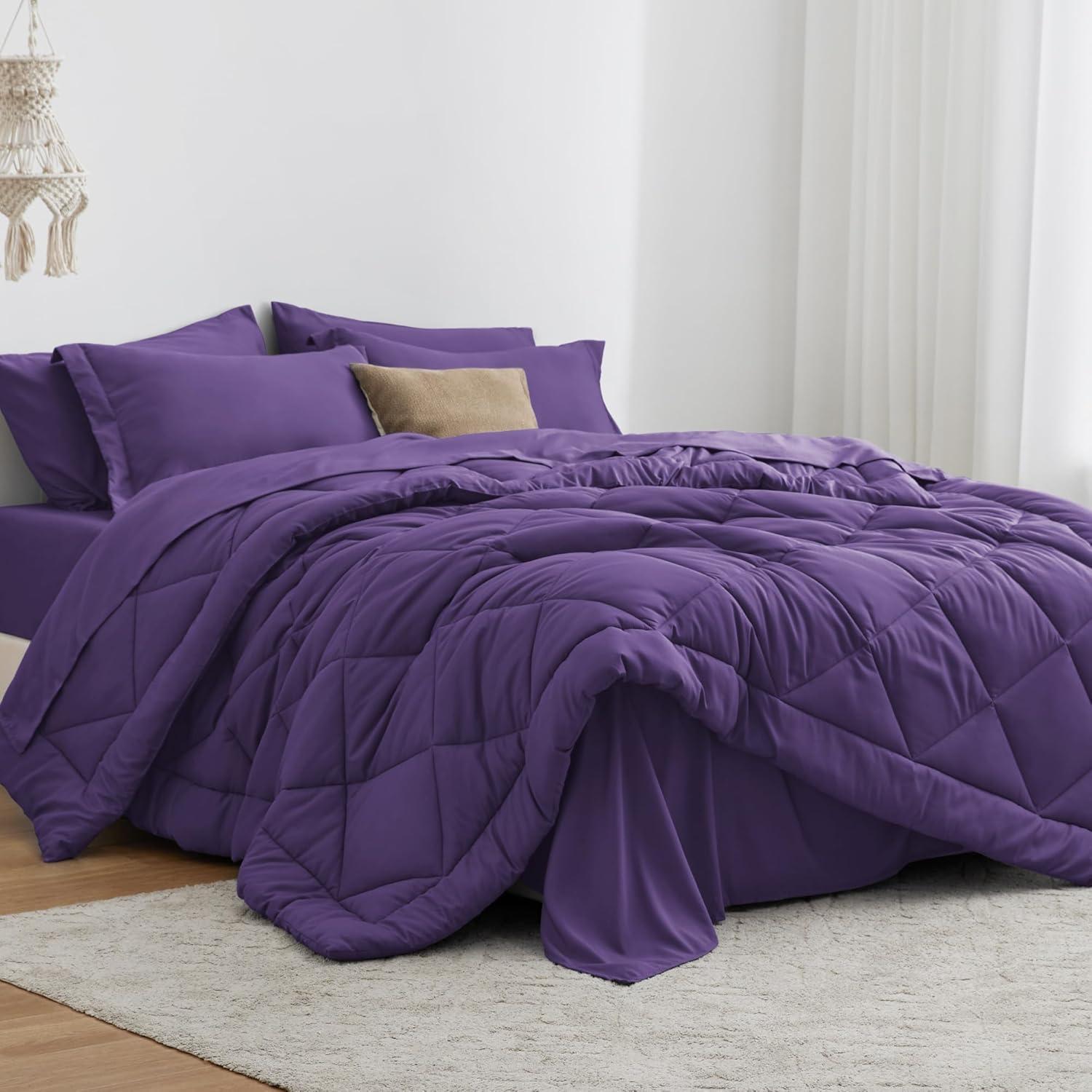 Comforter Set Purple - 7 Piece - King