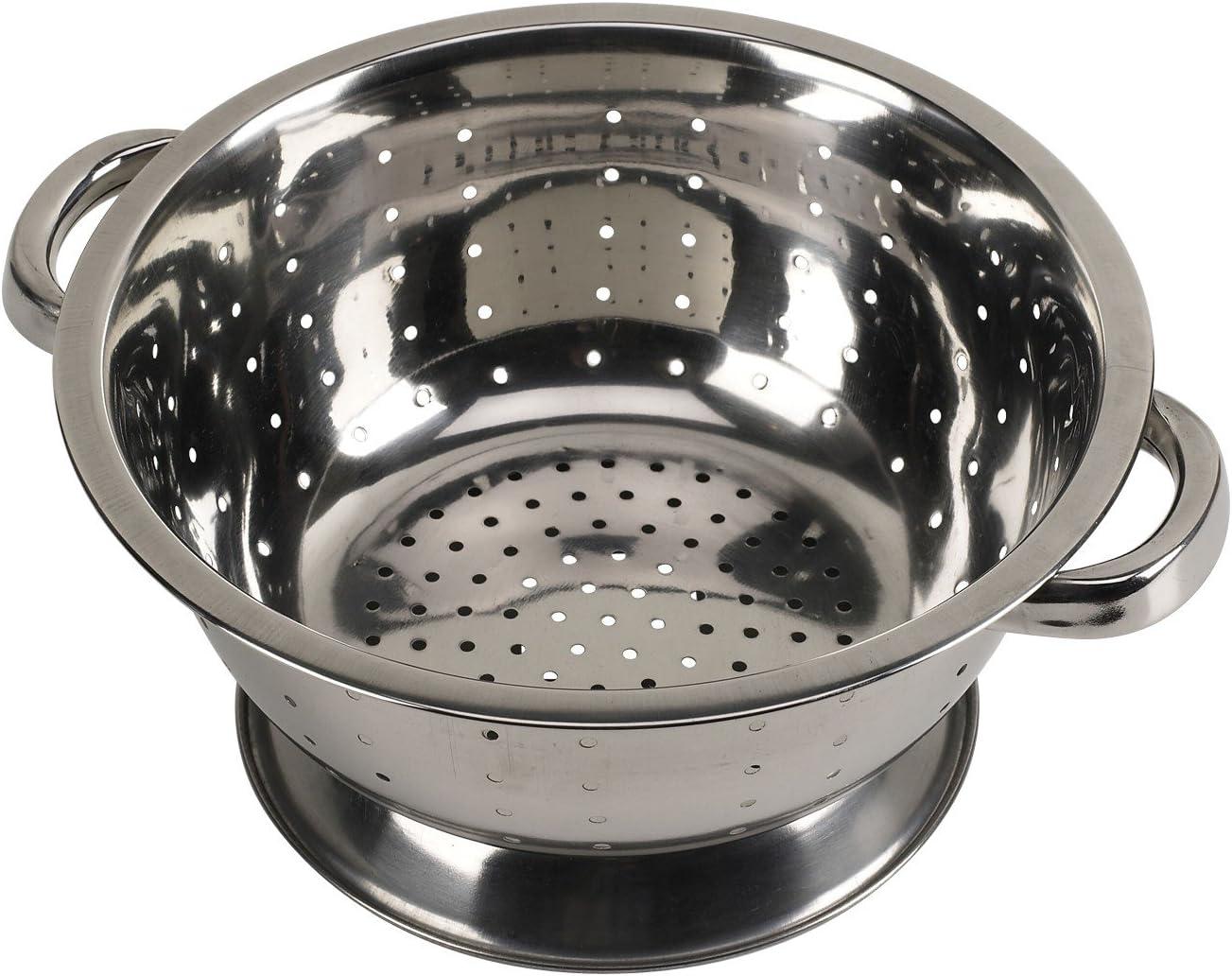 GoodCook 3-Qt. Extra Deep Stainless Steel Colander with Handles, Silver