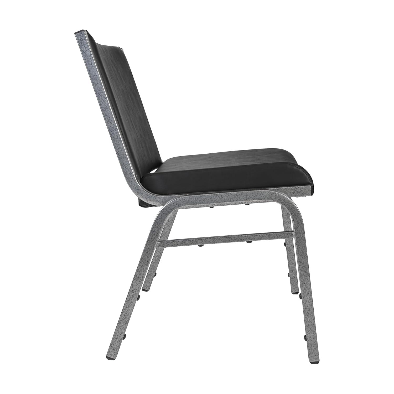 Flash Furniture HERCULES Series Big & Tall 1000 lb. Rated Black Fabric Stack Chair