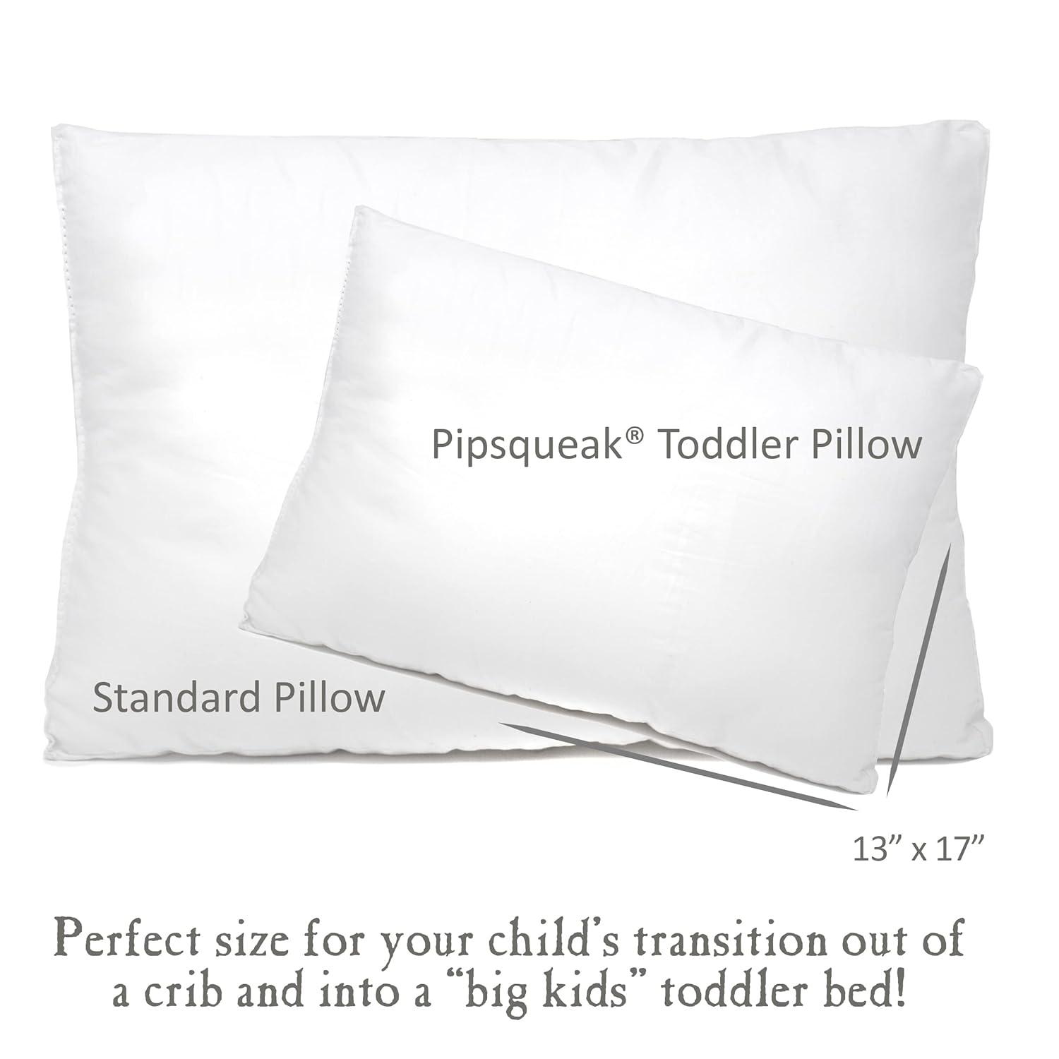 Urban Infant Toddler Bed Pillow - 100% Breathable Soft Cotton - Machine-Washable - 13”x 17” - Supportive Flat Gusset - Kids First Pillow Transition to Big Boy / Big Girl Bed – Home Pillow