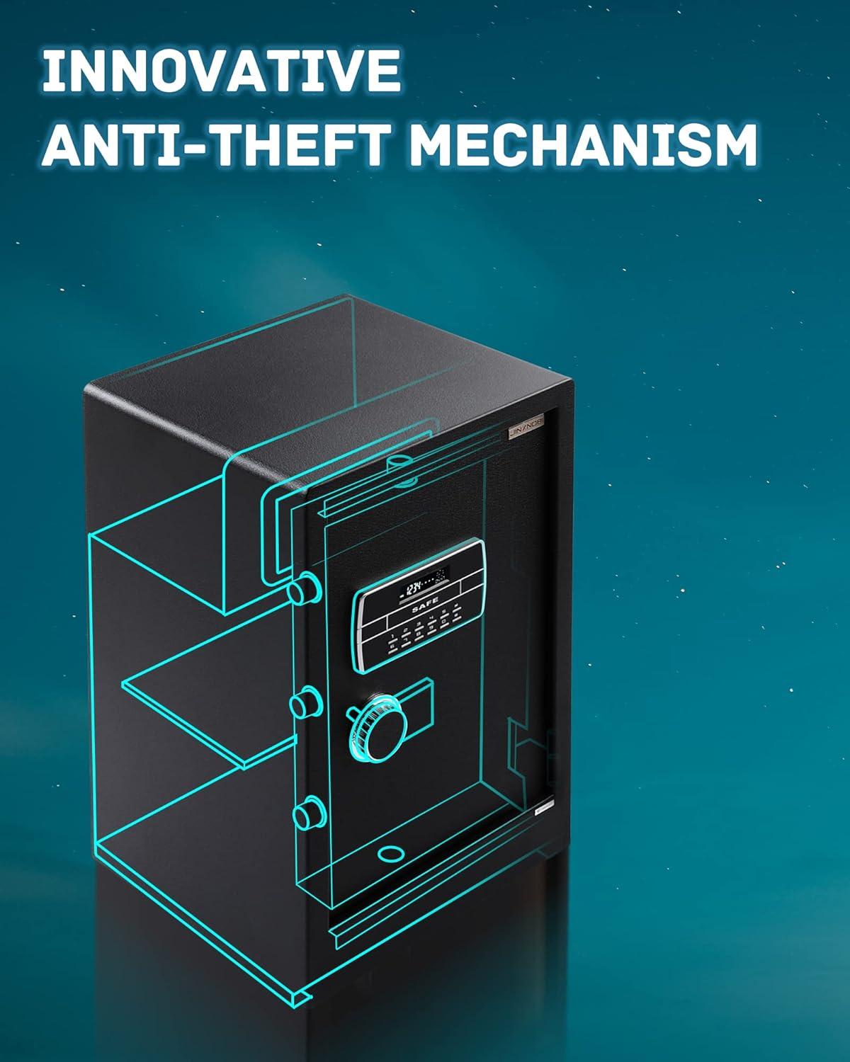 MASTER CRAFT WINDOW AND DOOR Large Safe Box ,4.2 Cubic Feet Home Safe Box With Fireproof Waterproof 27.6In Security Big Safe With Electronic Keypad Digital Lock For Office Hotel