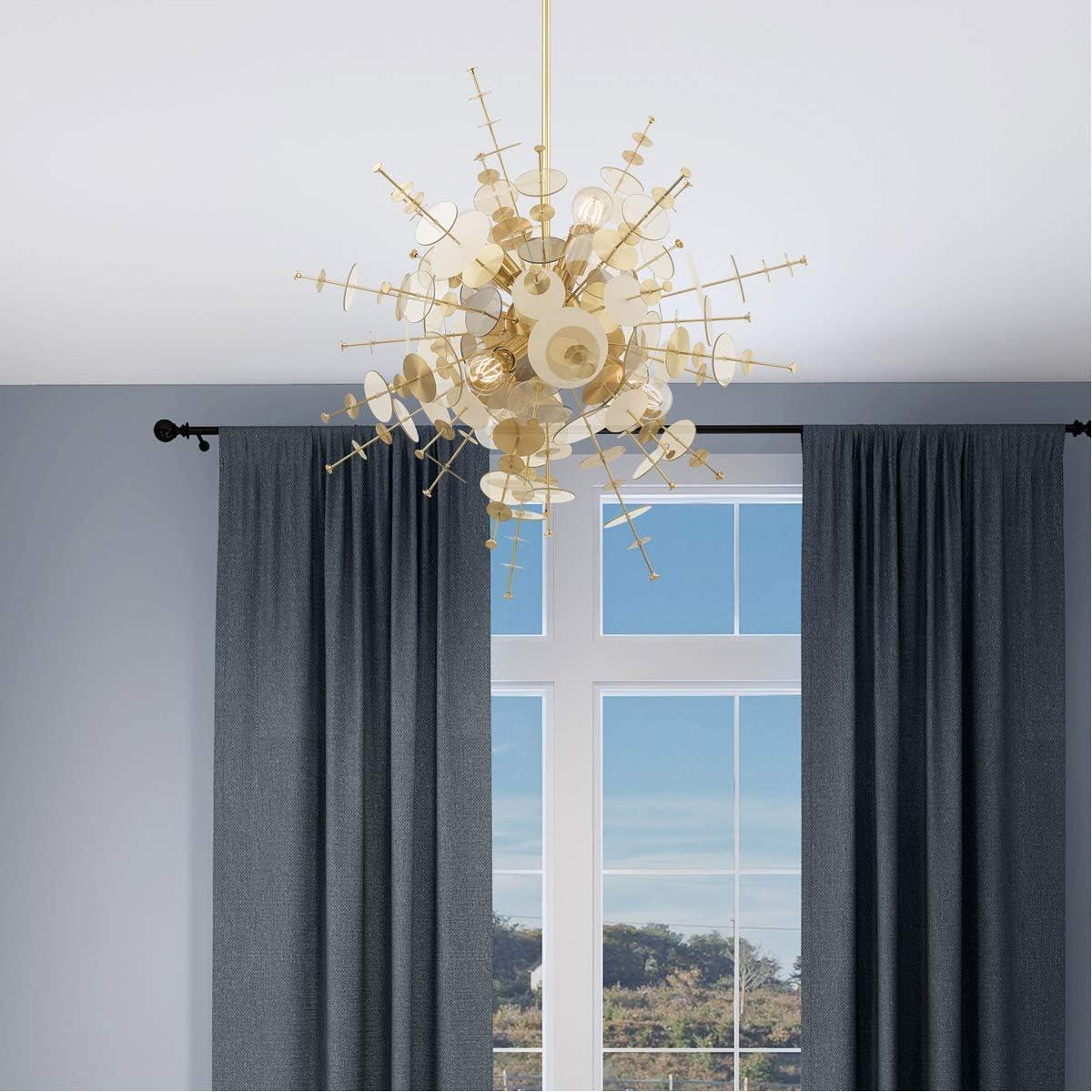 Livex Lighting Circulo 6 - Light Chandelier in  Satin Brass