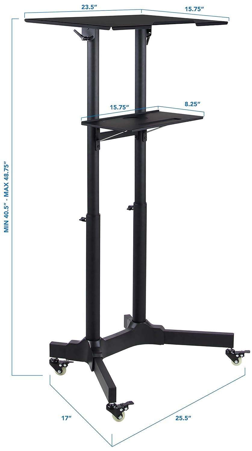 Mount-It! Mobile Standing Height Desk, Portable Podium and Rolling Presentation Lectern