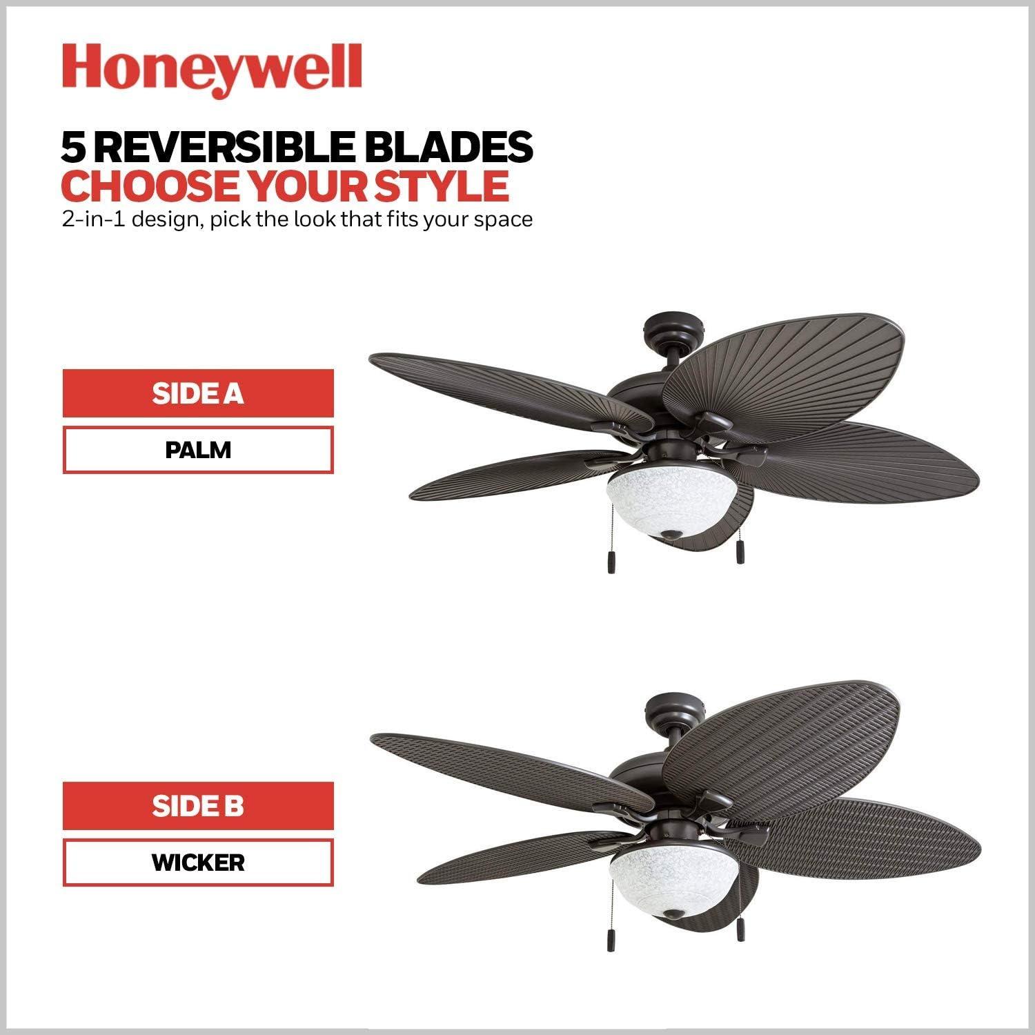 Honeywell 52" Inland Breeze 5 Blade Outdoor LED Ceiling Fan