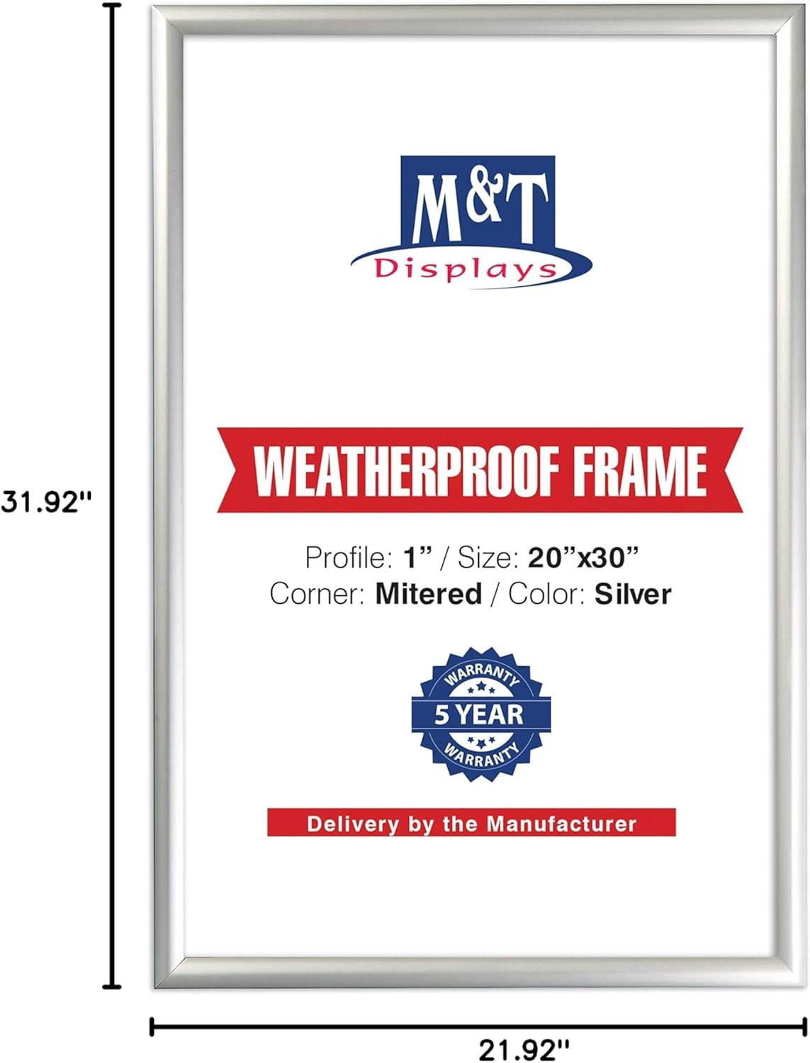 MT Displays Weatherproof Outdoor Snap Poster Frame