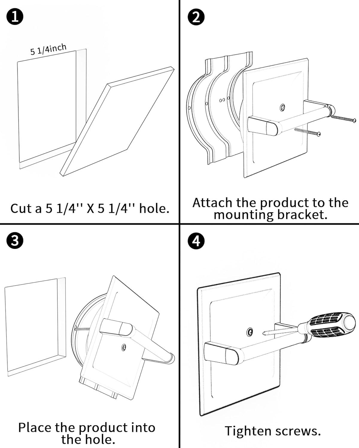 White Recessed Stainless Steel Toilet Paper Holder