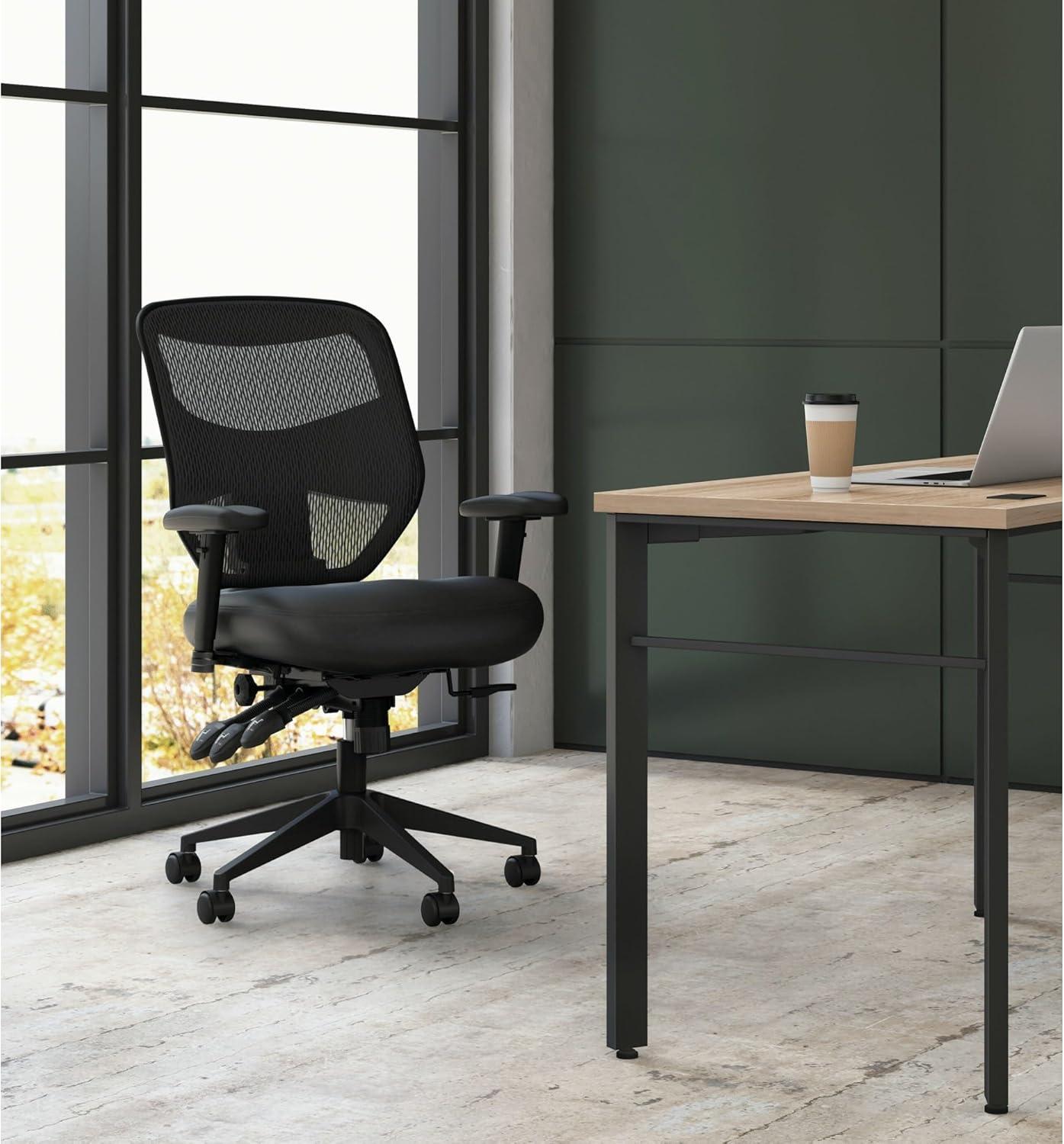 HON BSXVL532SB11 250 lbs. Capacity 17 in. to 21 in. Seat Height Prominent Mesh High-Back Task Chair - Black