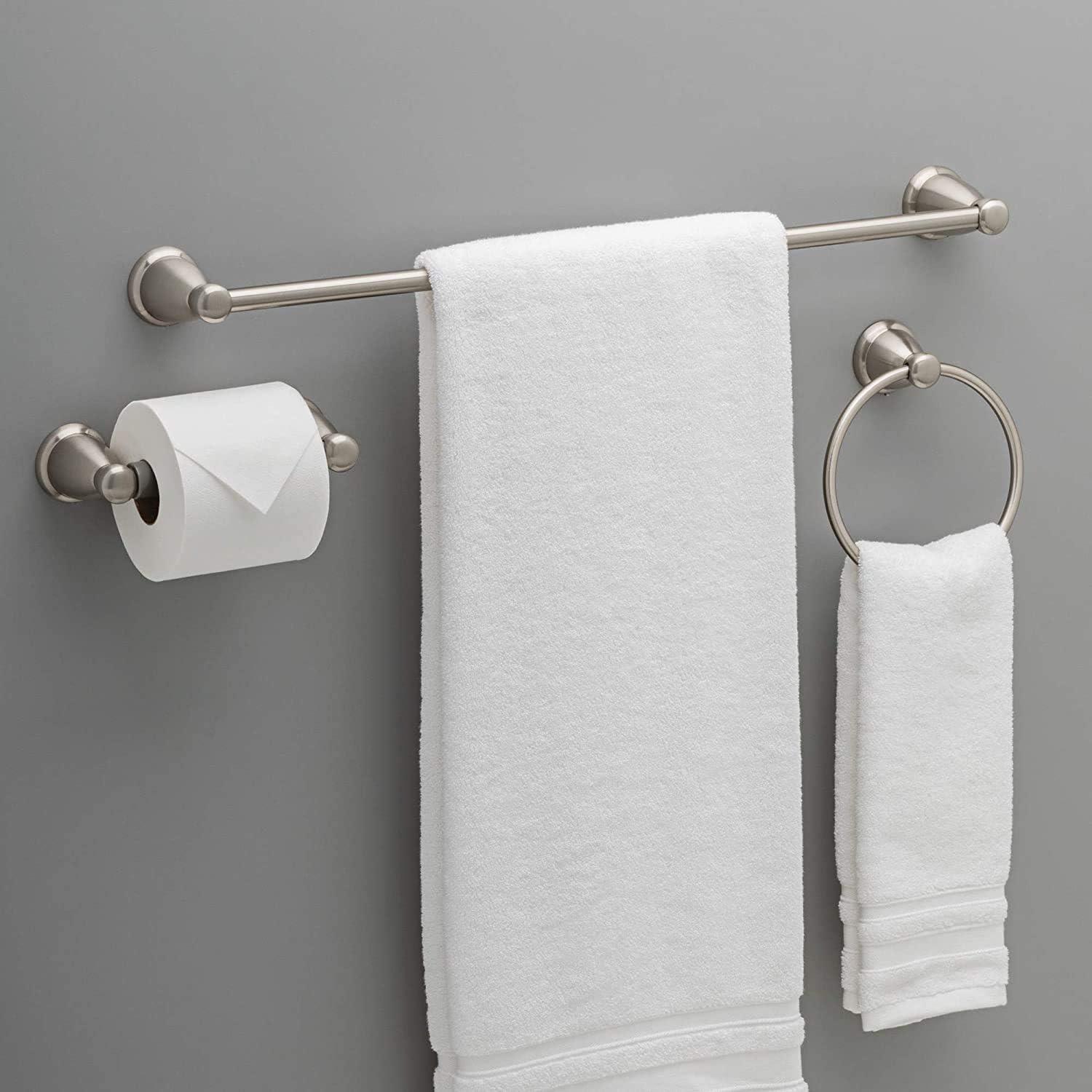 Franklin Brass Kin3pc 3-Piece Bathroom Accessory Kit Including 24" Towel Bar, Towel Ring