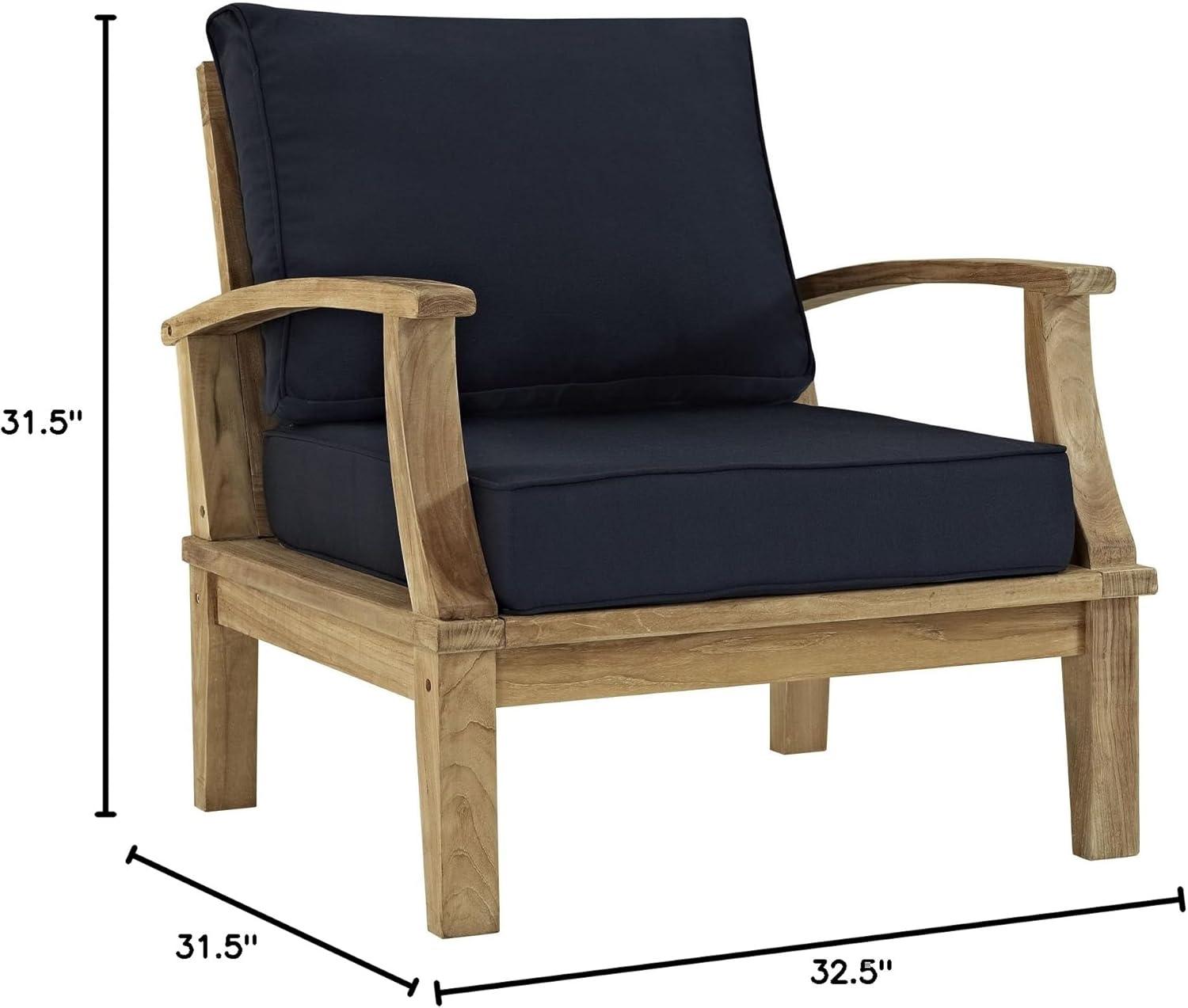 Modway Marina Outdoor Patio Teak Armchair