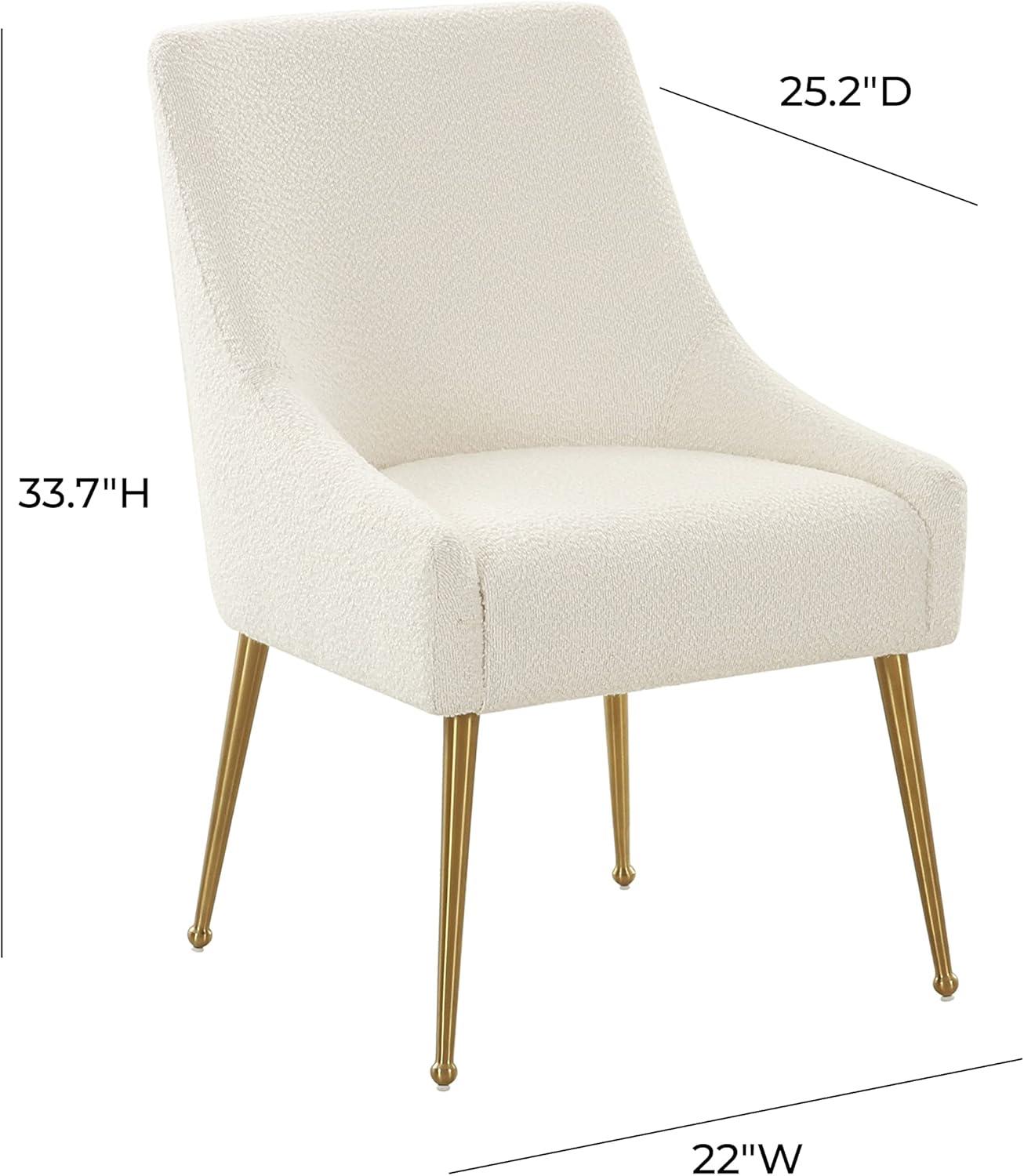 Beatrix 19'' H Velvet Upholstered Metal Parsons Chair