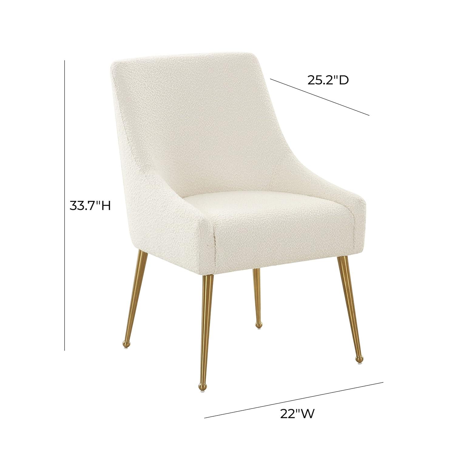 Beatrix 19'' H Velvet Upholstered Metal Parsons Chair