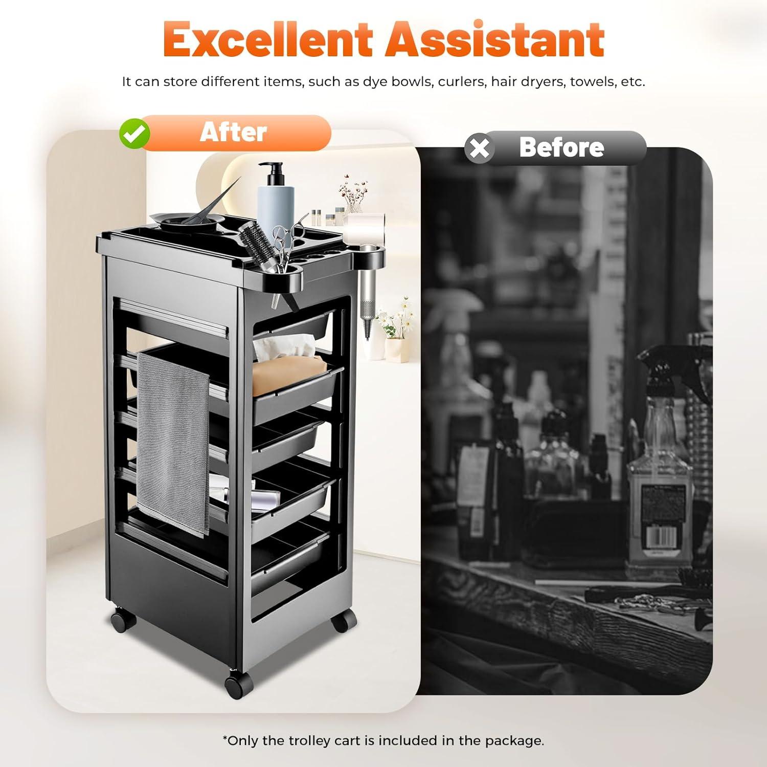 Saloniture Mobile Equipment Cart & Salon Trolley