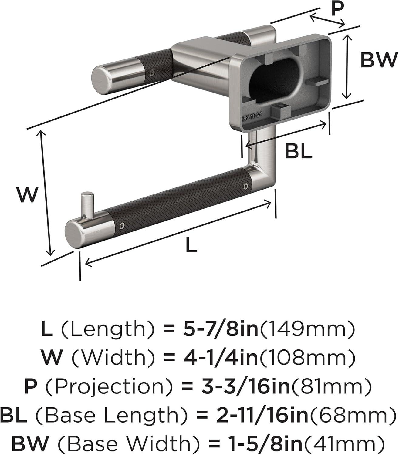 Brushed Nickel and Oil-Rubbed Bronze Single Post Toilet Paper Holder