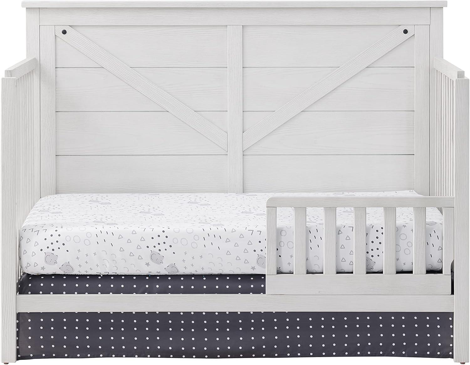 Barn White Solid Wood Toddler Bed Guard Rail