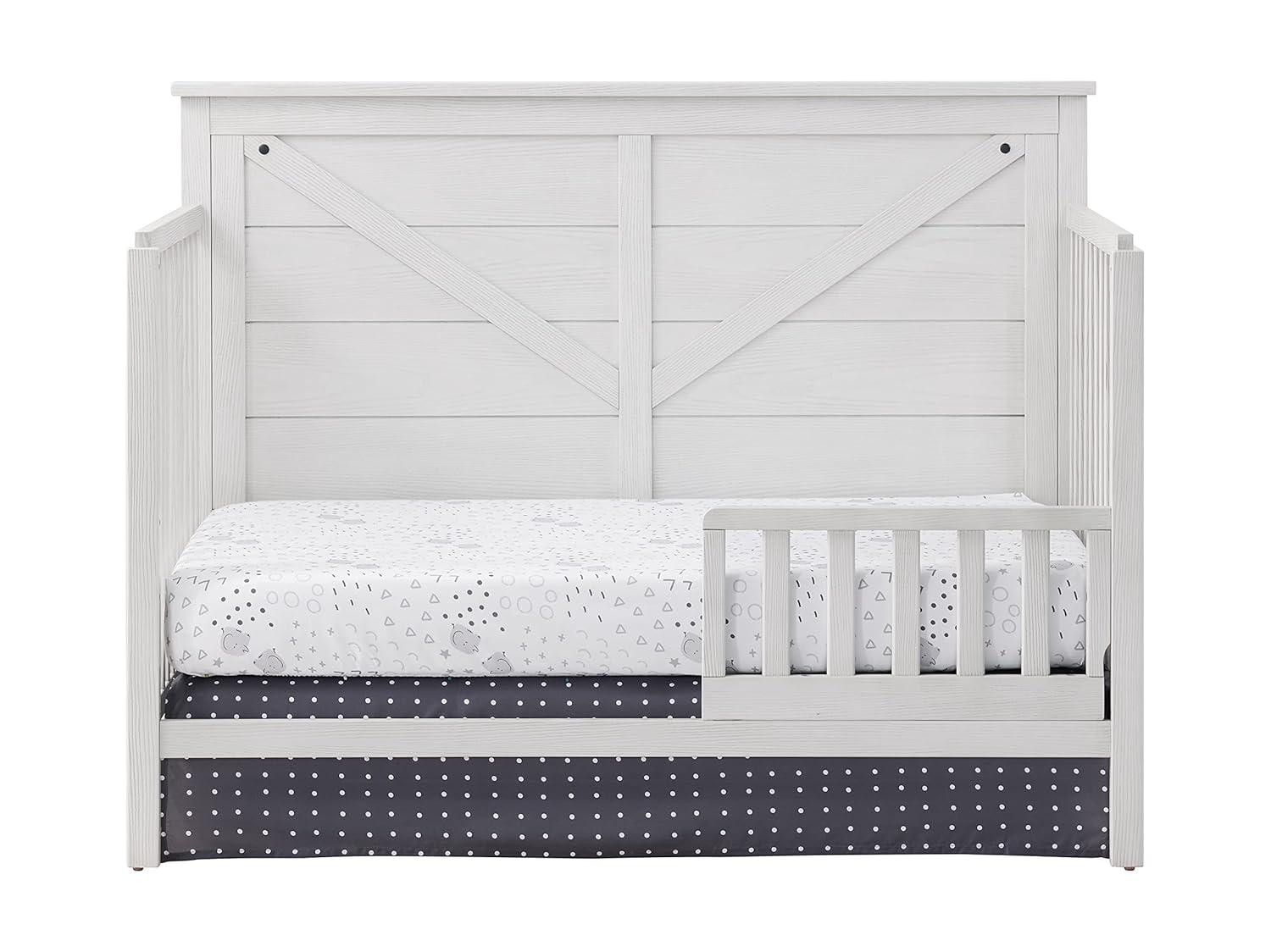 Barn White Solid Wood Toddler Bed Guard Rail