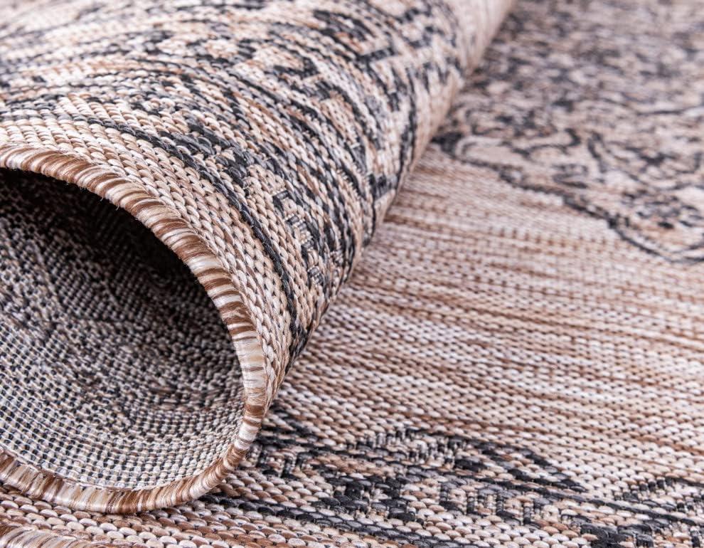 Unique Loom 9' 0 x 12' 2 Rectangle Indoor/Outdoor Traditional Beige Area Rug