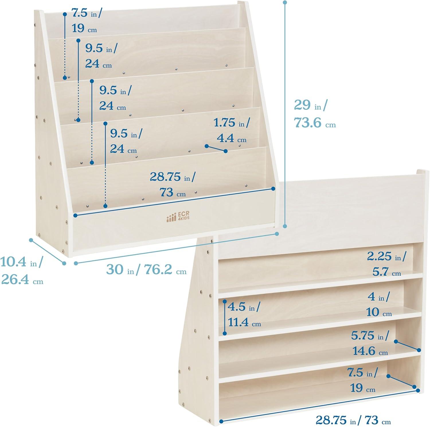 ECR4Kids ECR4Kids Streamline Single-Sided Book Display with Storage