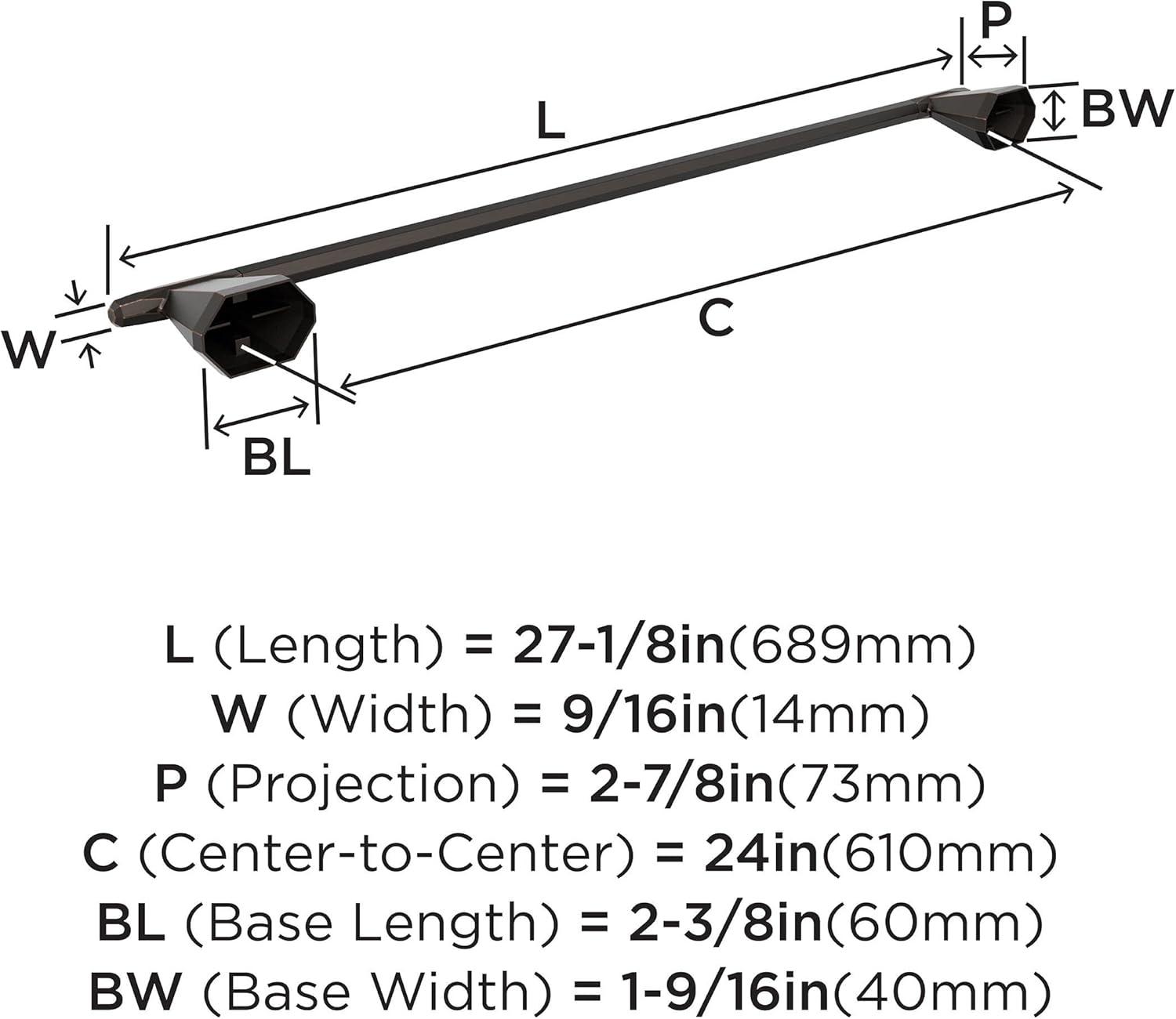 St. Vincent 27.12" Wall Mounted Towel Bar