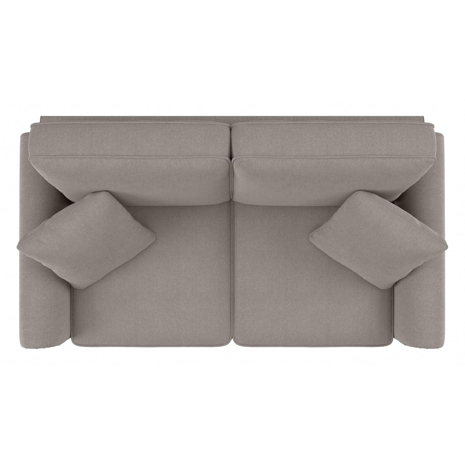 Coventry 85W Large Living Room Sofa in Charcoal Gray Herringbone Fabric
