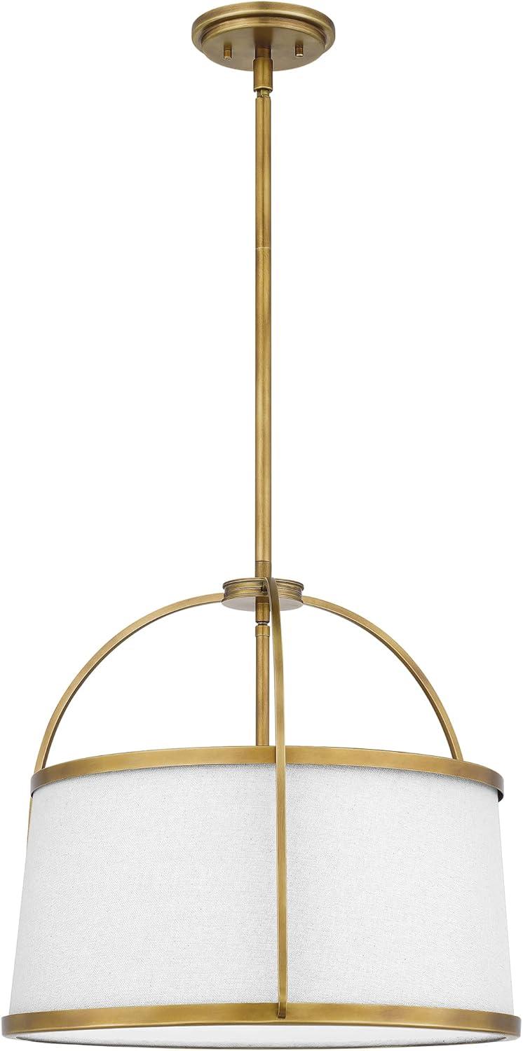 Quoizel Lighting York 4 - Light Pendant in  Weathered Brass