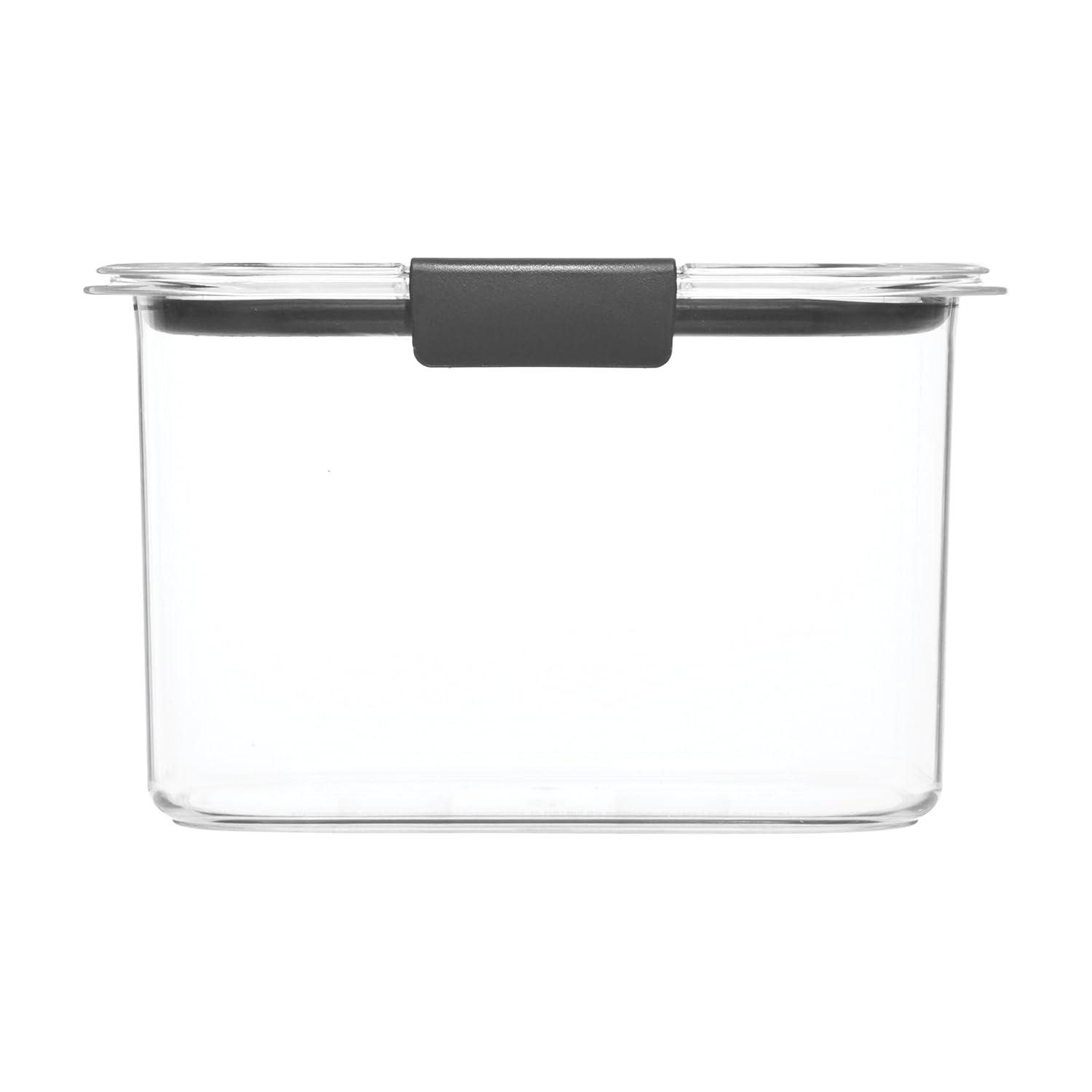 Rubbermaid Brilliance 7.8 cup Pantry Airtight Food Storage Container: Clear Plastic, Dishwasher & Freezer Safe