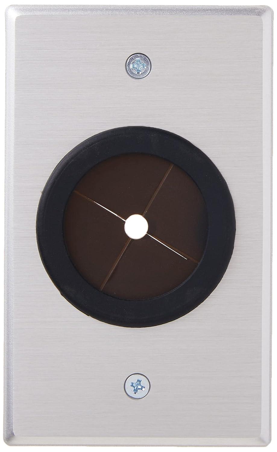 C2G 40489 1.5in Grommet Cable Pass Through Single Gang Wall Plate