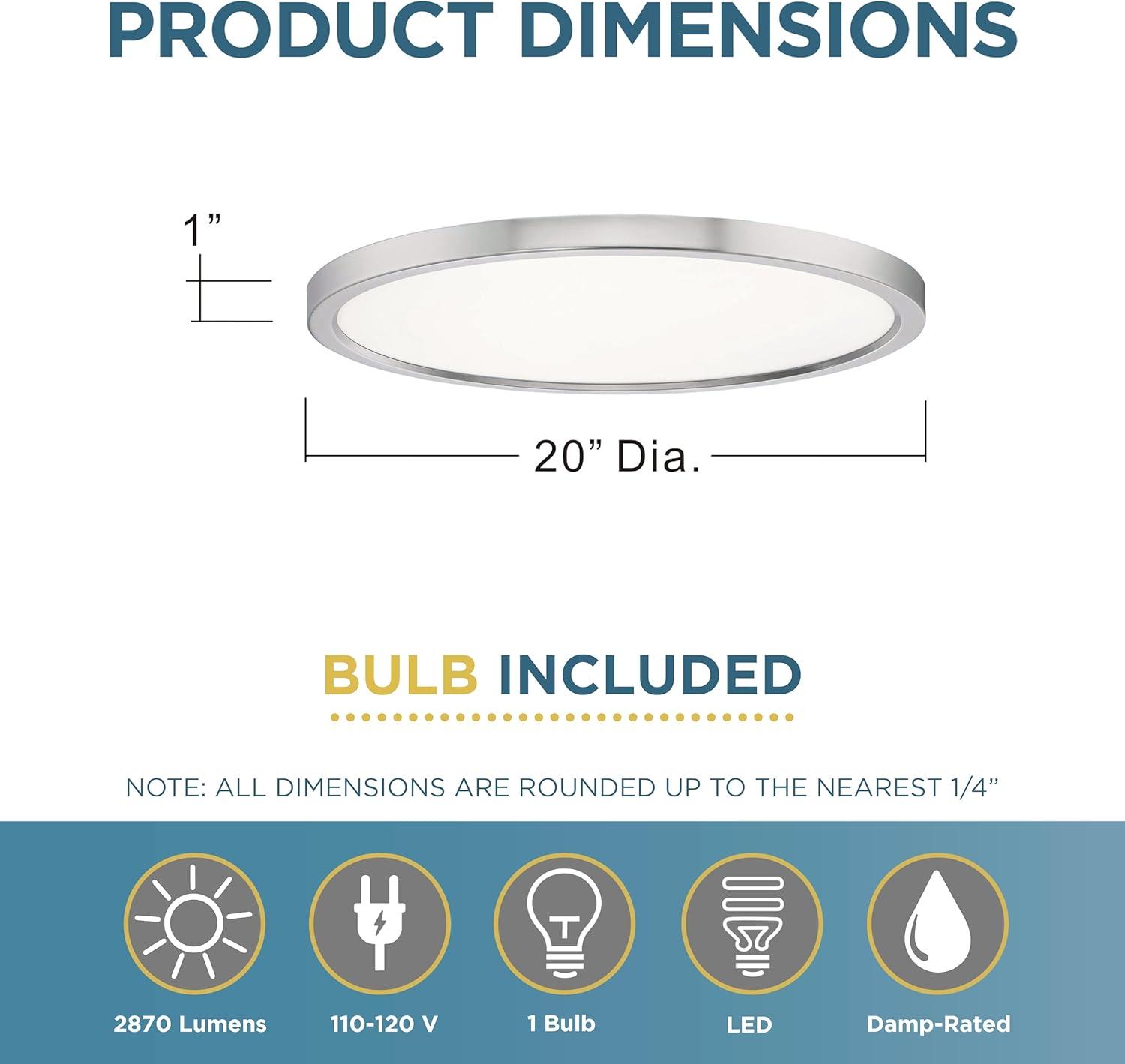 Quoizel Lighting Outskirts 1 - Light Flush Mount in  Brushed Nickel